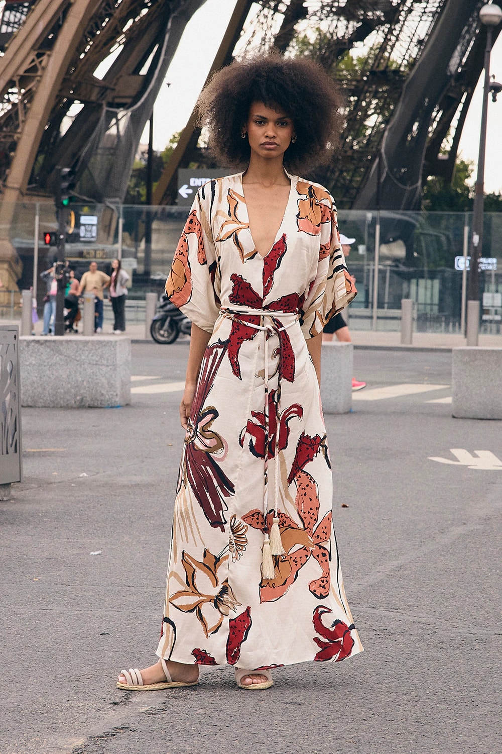 Vestido lírica ivory burgundy - imagen 1