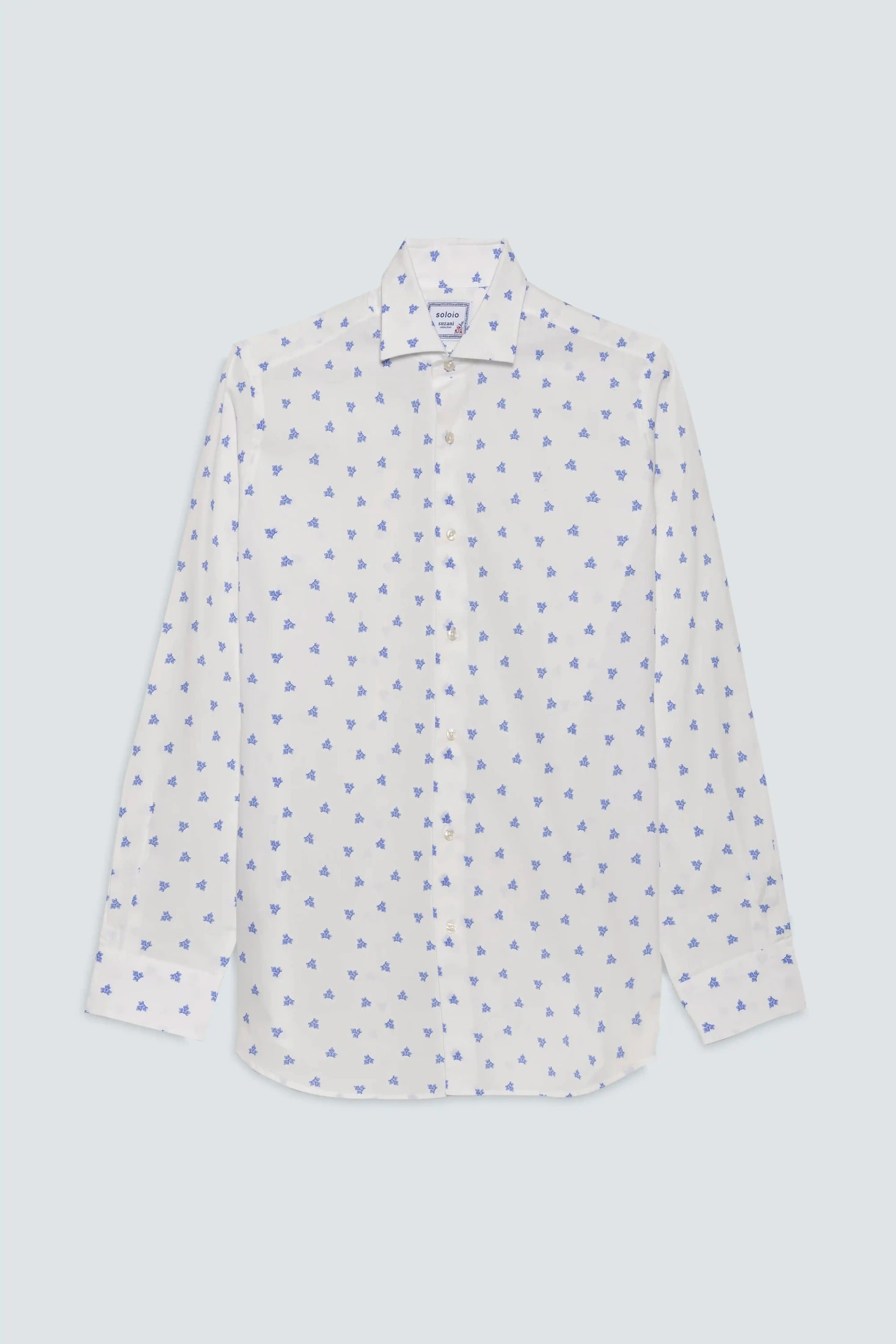 Men's cotton shirt white pomagranate - imagen 1
