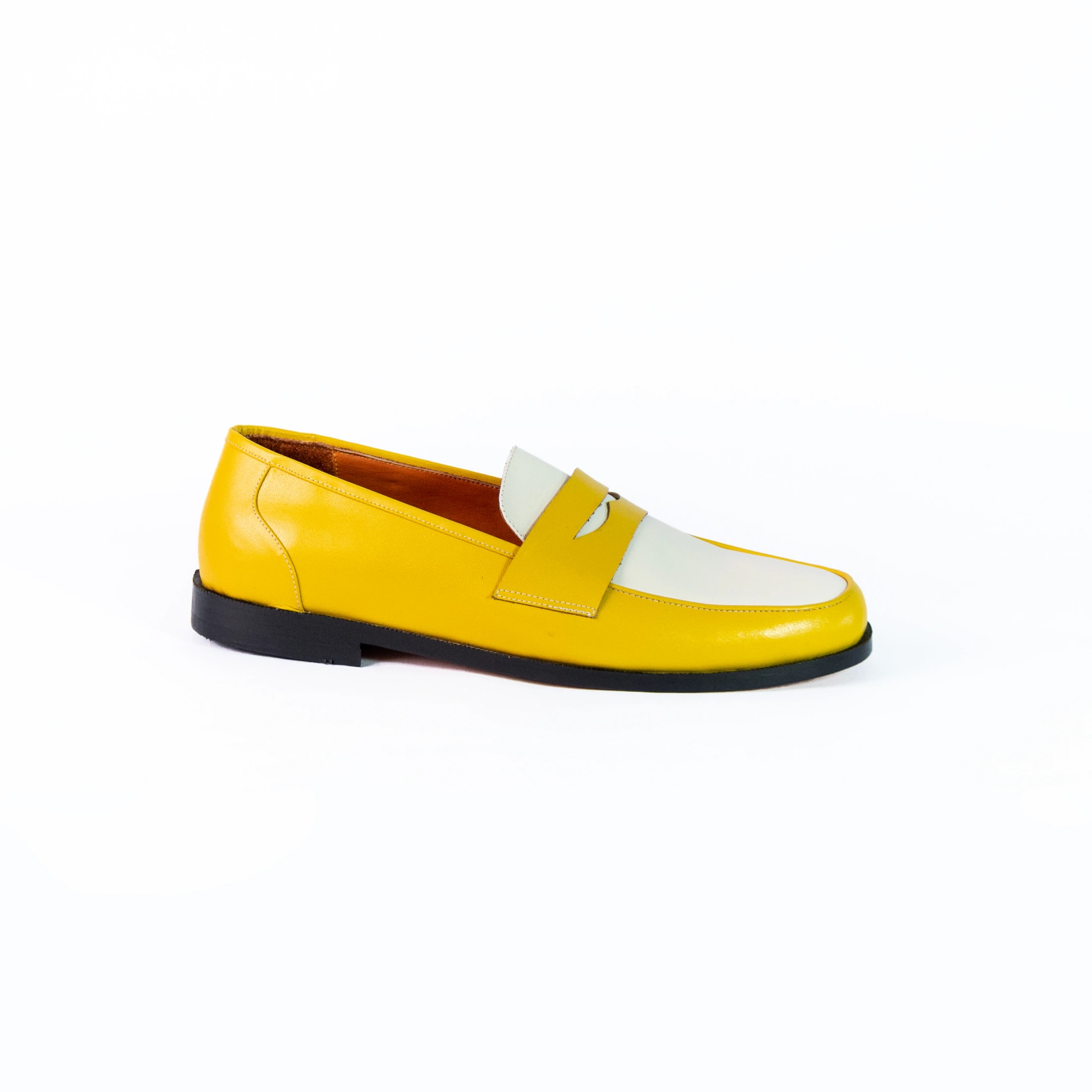 Penny loafers yellow & white - imagen 1