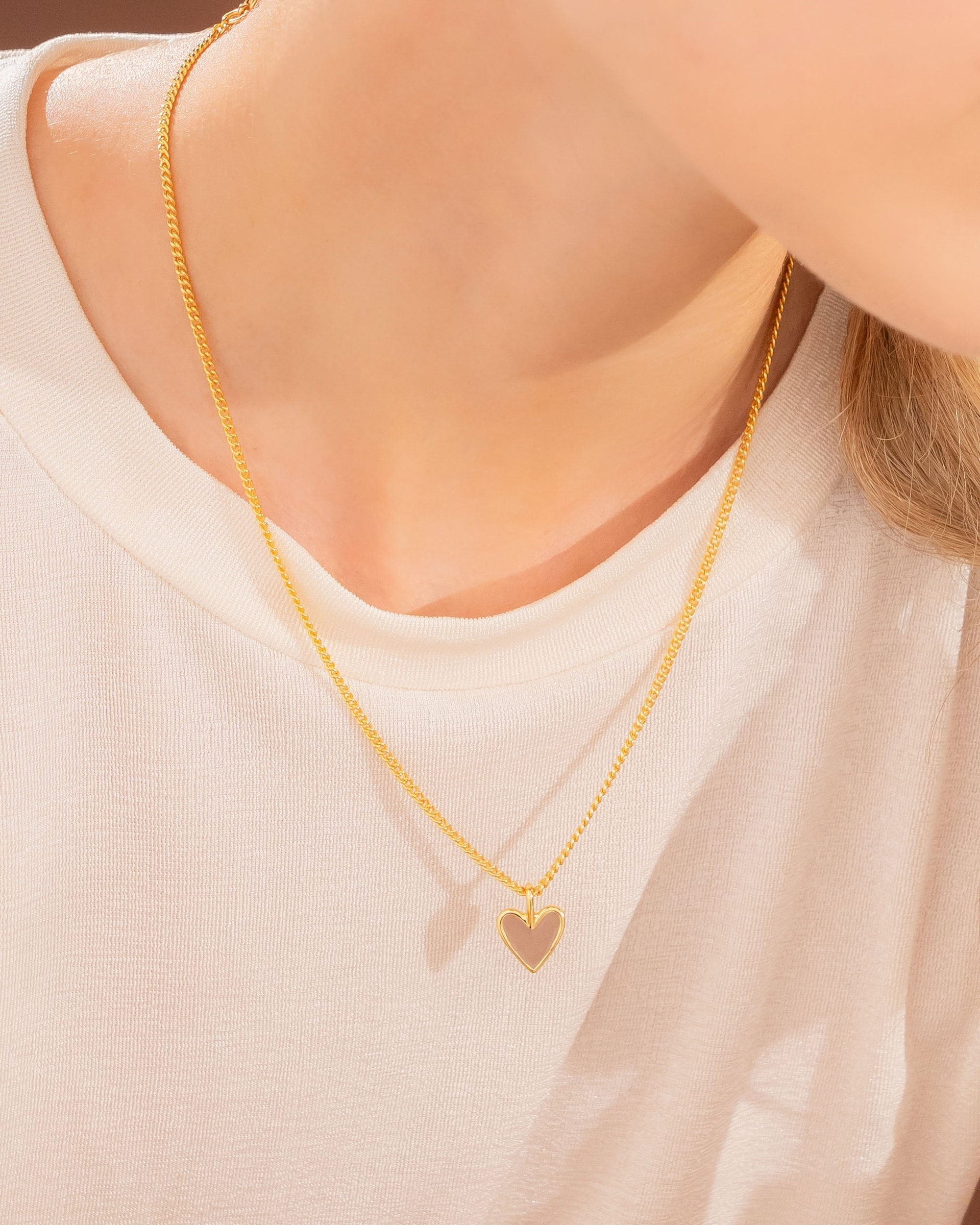 Set Cadena + Aretes Corazón - imagen 1