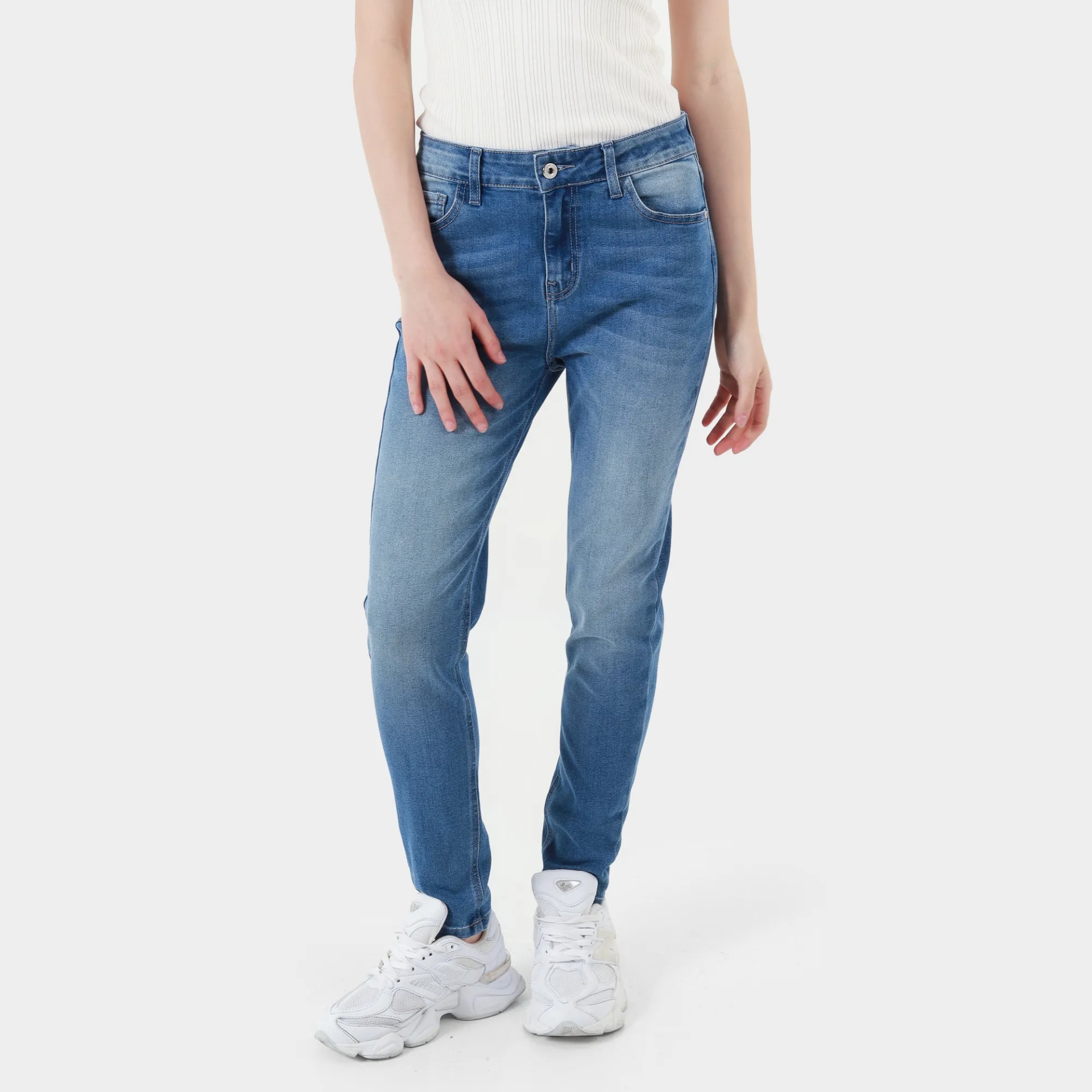 Jean Tiro Medio Bota Skinny - imagen 1