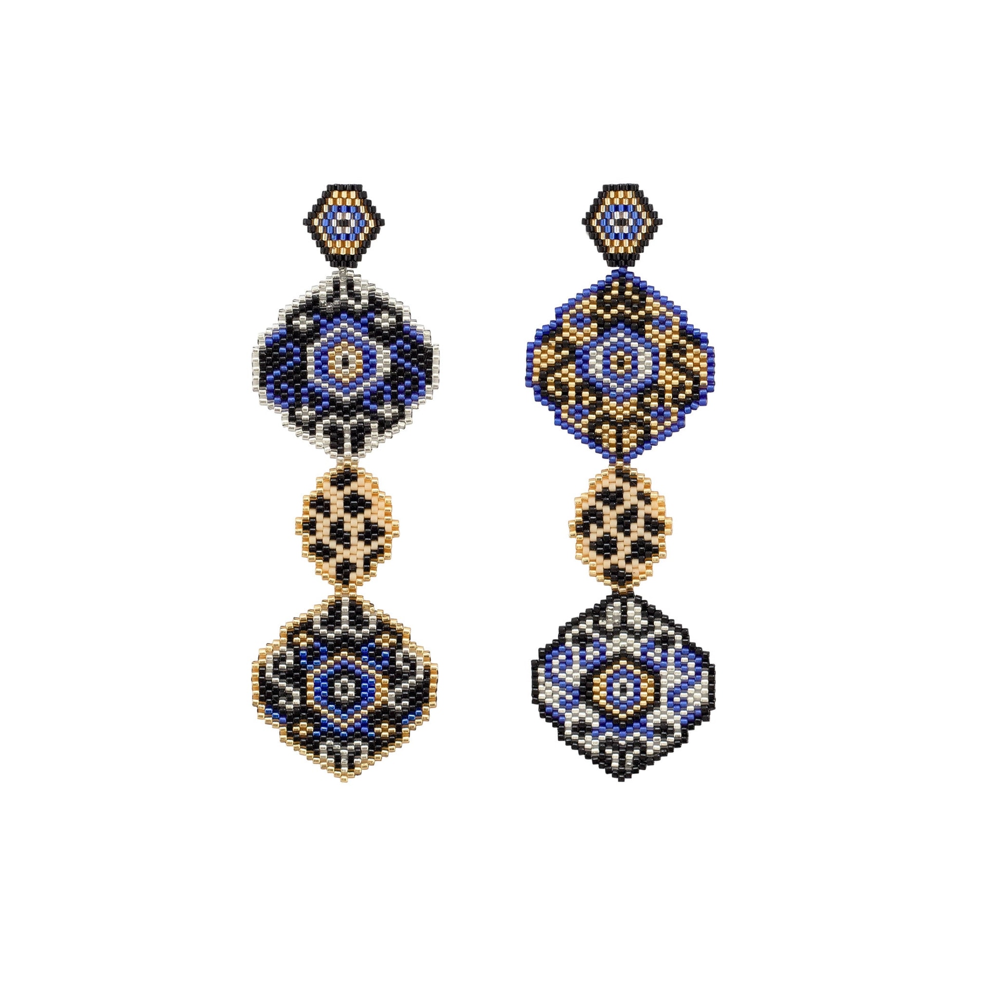 Aretes Rococó Hojita Noche de Van Gogh - imagen 1