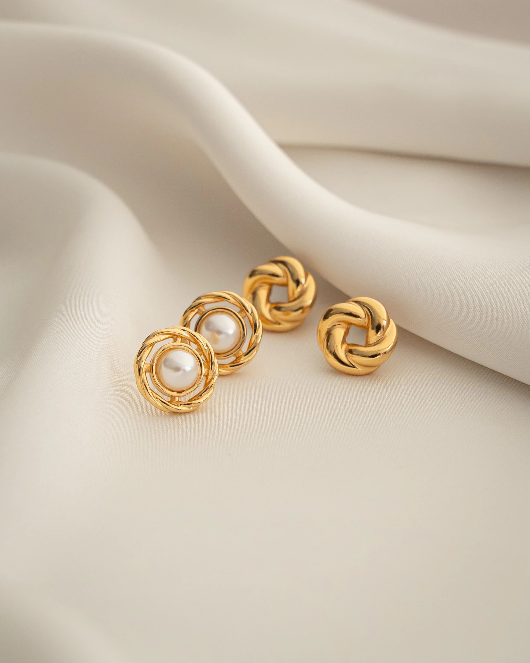 Set X2 Aretes Perla Lazo - imagen 1
