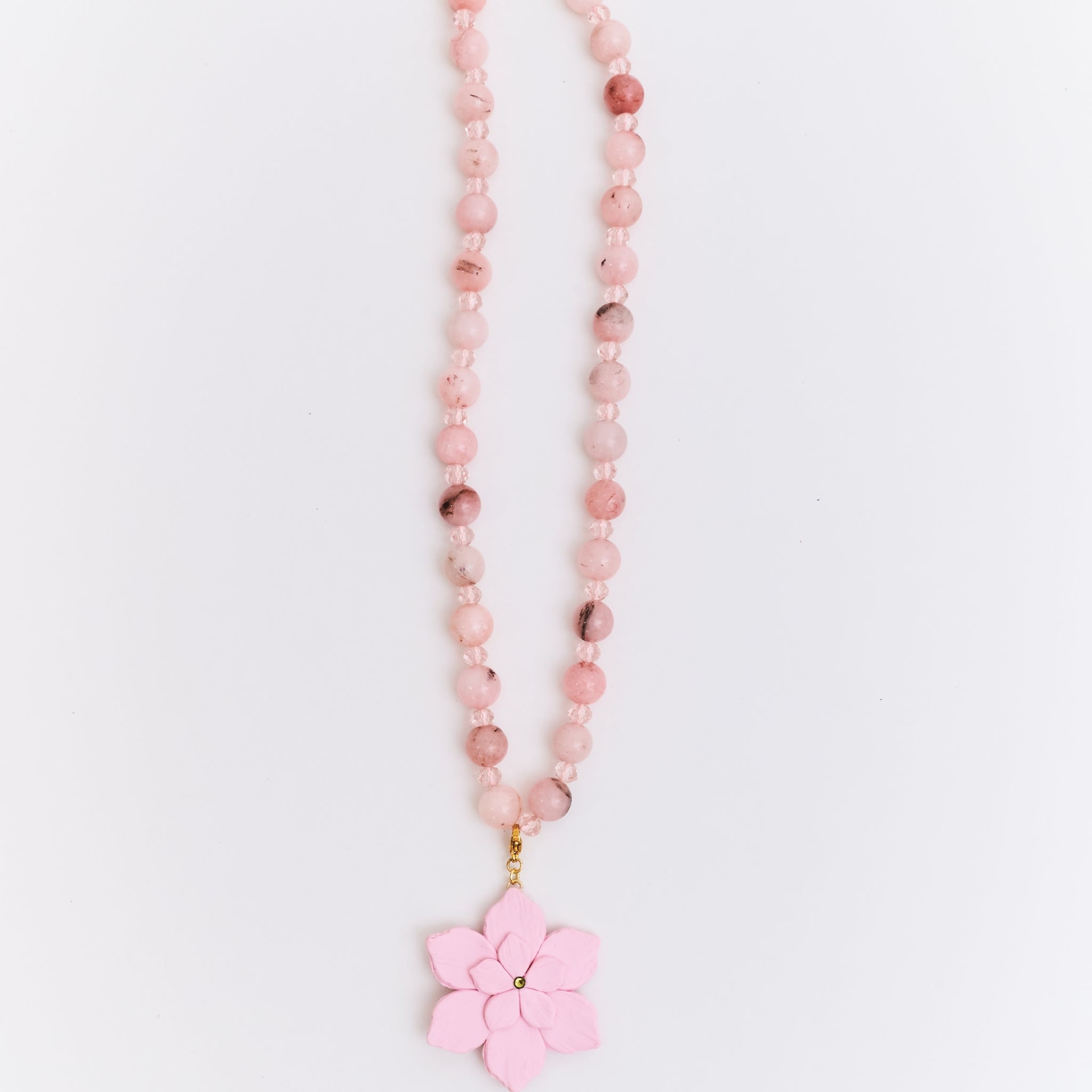 Collar Flor de Ocobo Palo Rosa - imagen 1