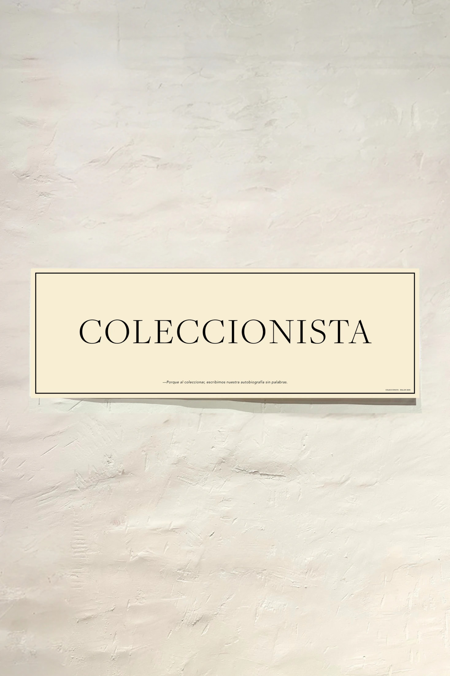 POSTER 90x30 -  COLECCIONISTA - imagen 1