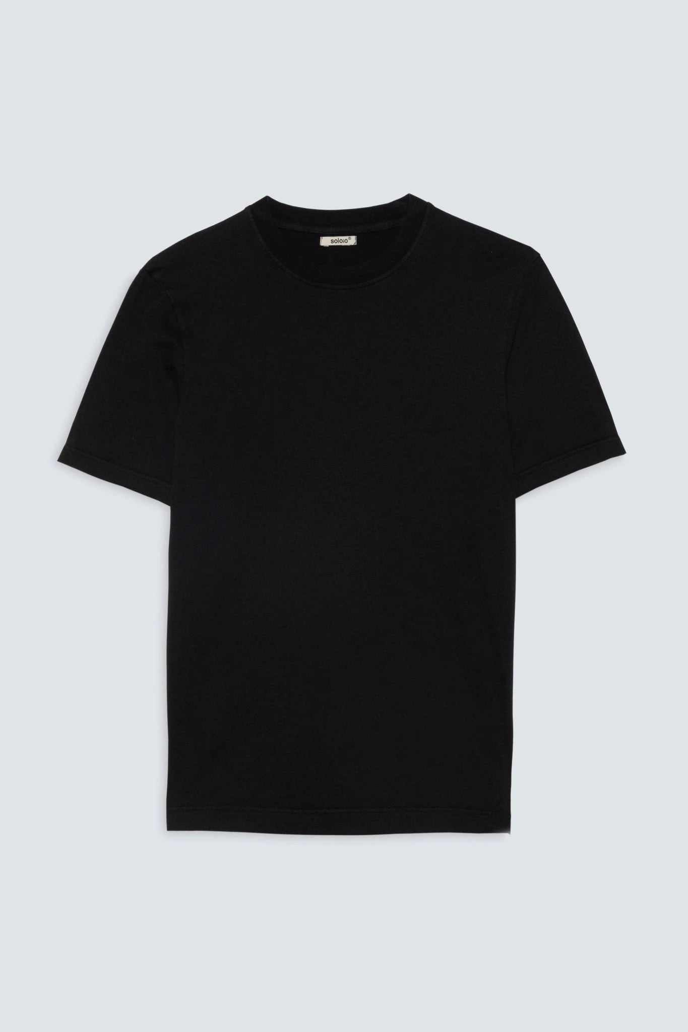 Men's cotton t-shirt black giorgio - imagen 1