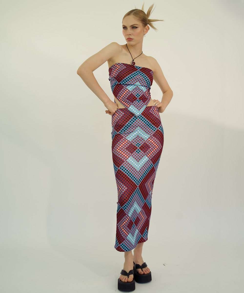 Long Skirt In Blueprint - imagen 1