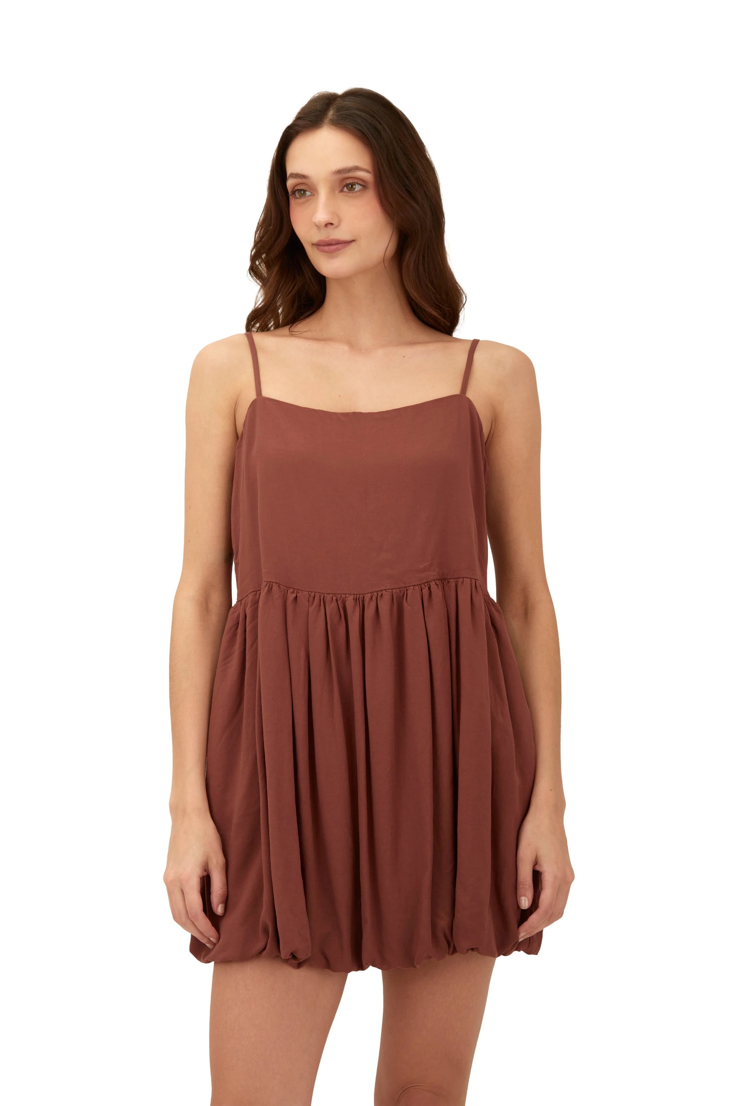 Earth Brown Drift Dress - imagen 1
