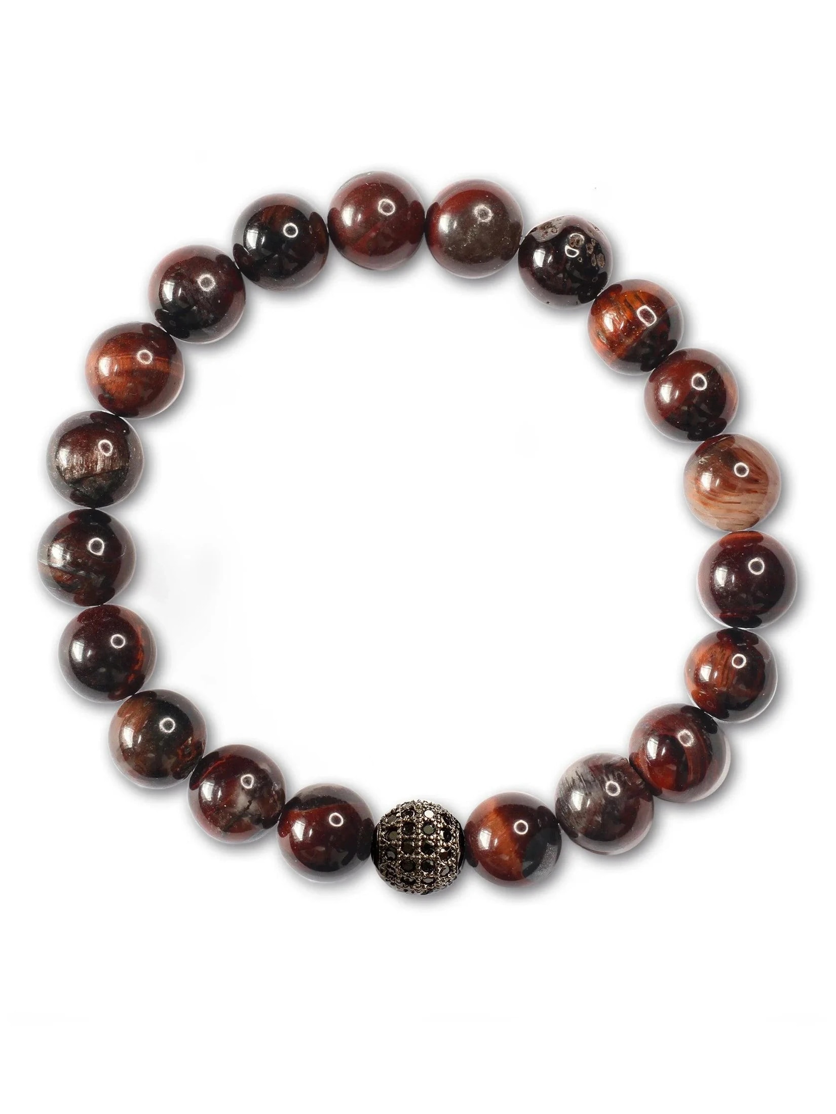 Brazalete Ojo de Tigre Rojo 8mm - imagen 1