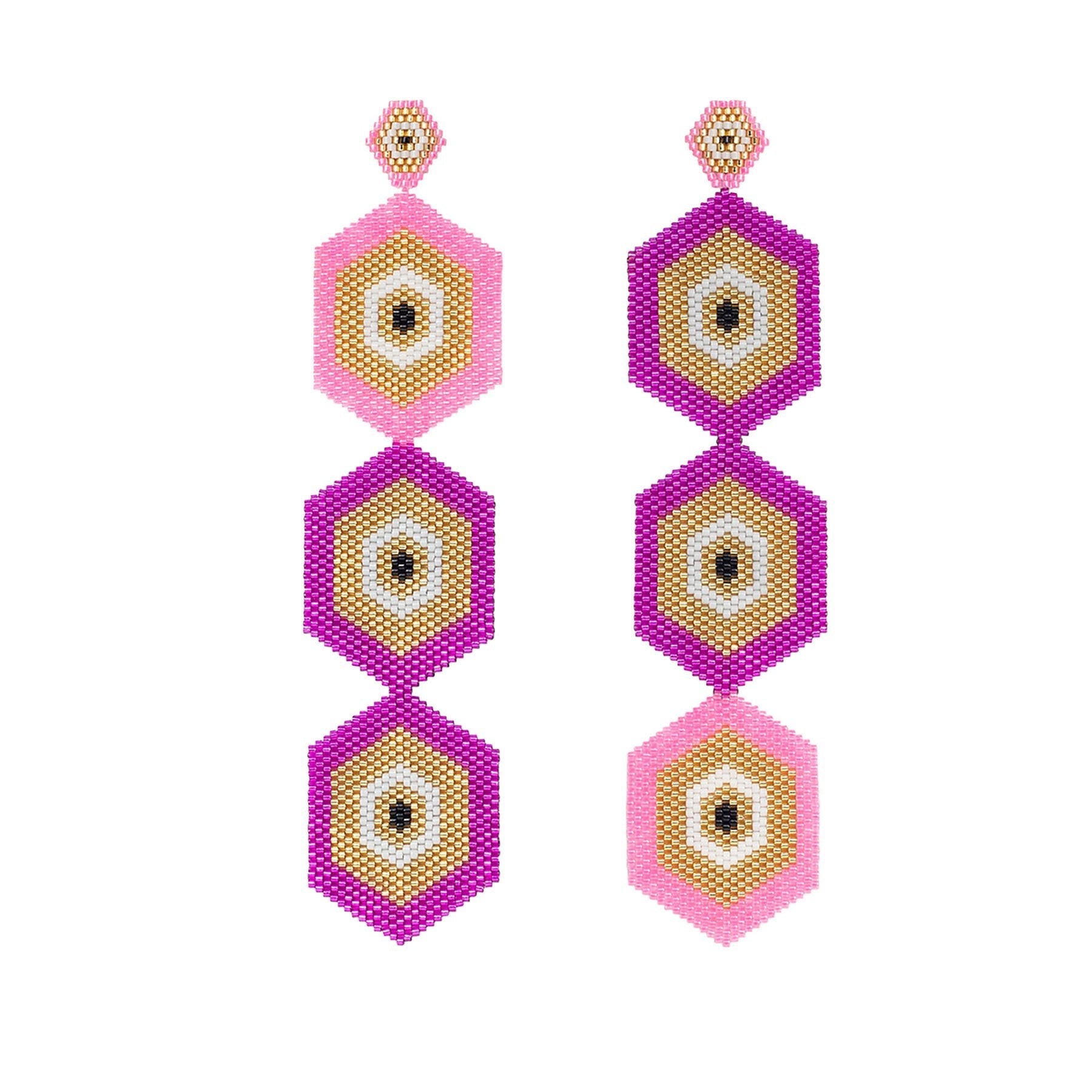 Aretes Tres Horus Pink Panther - imagen 1