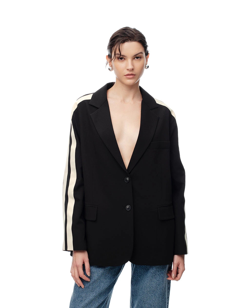Blazer oversize negro mujer - imagen 1