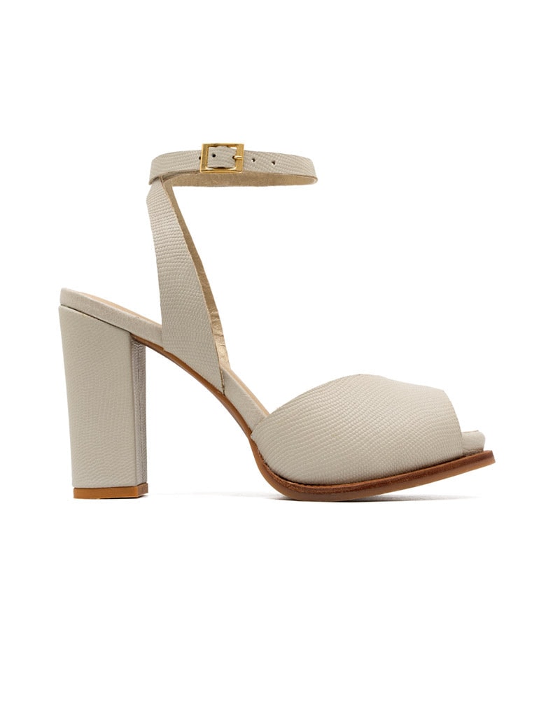 Sandalia de tacon con plataforma elegante en cuero  REF TSL1624 - imagen 1