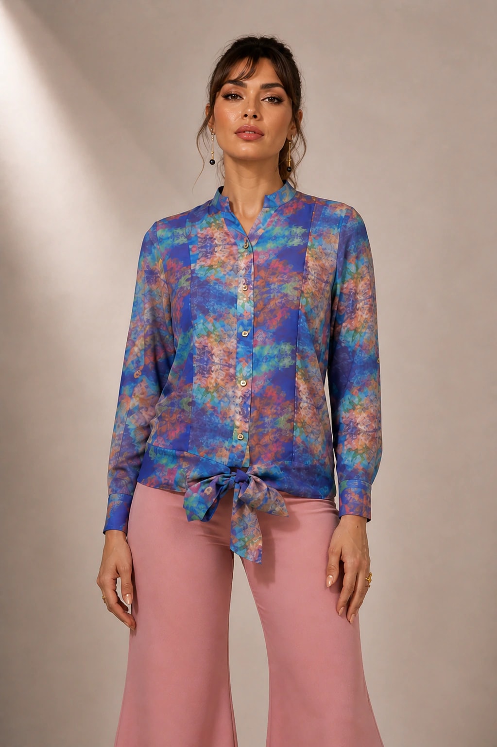Blusa Alina Morado Estampado - imagen 1