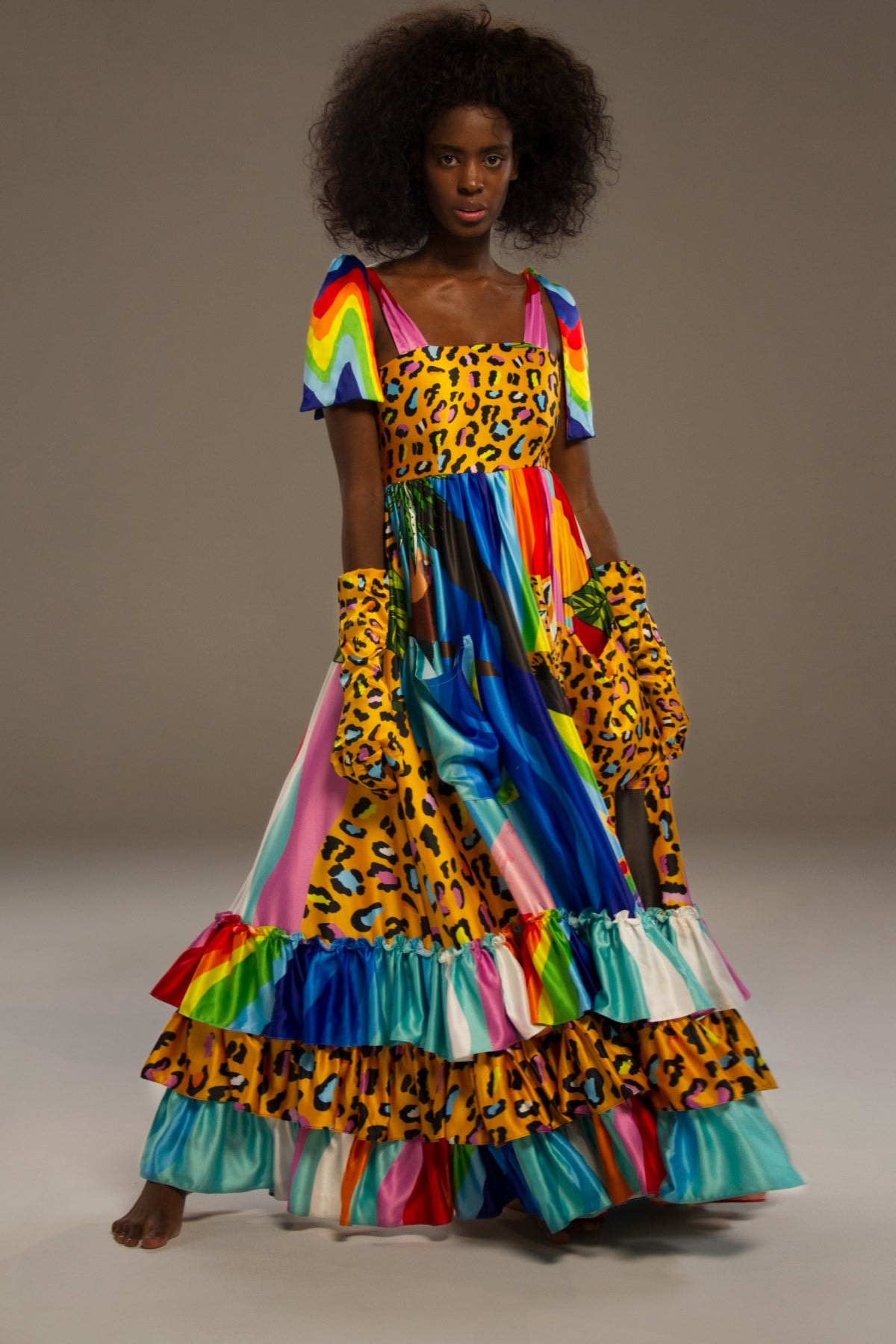 Maxi Vestido Jungla Arcoíris - imagen 1