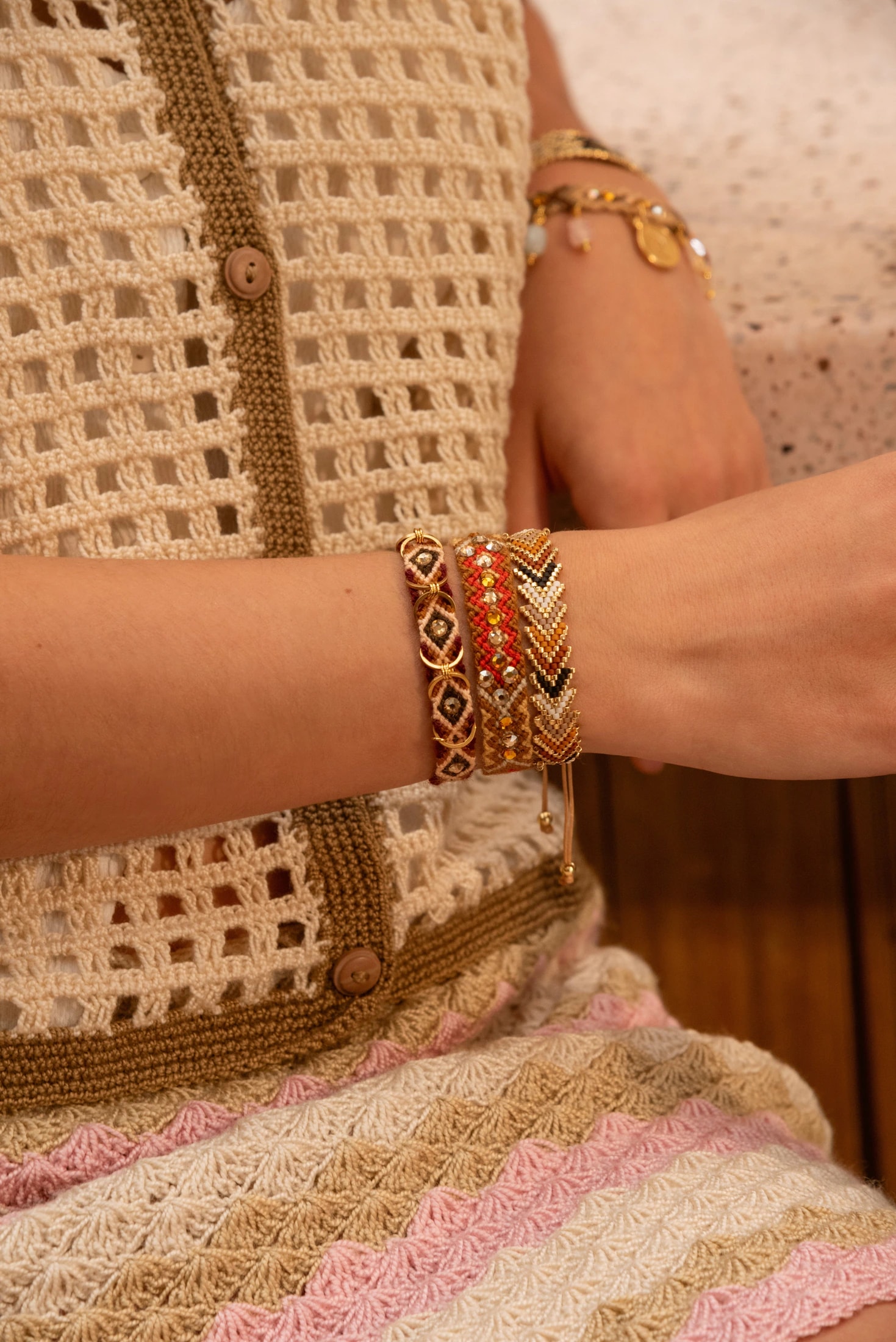 Aura Wayuu Set | Artisan Everyday Stack - imagen 1