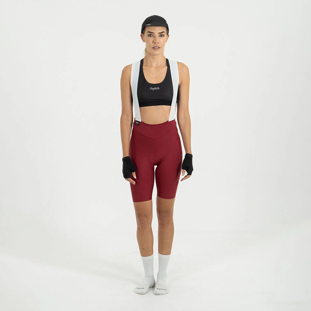 PANTALONETA CICLISMO CON CARGADERAS GIRONA TERRACOTA PARA MUJER - imagen 1