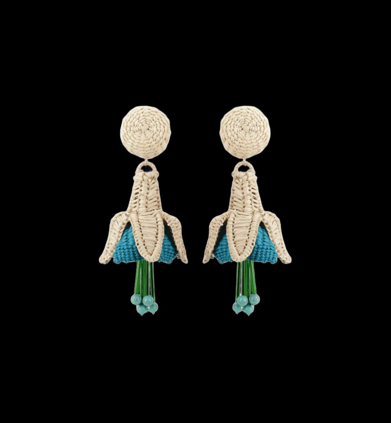 FUCHSIA BLUE EARRINGS - imagen 1