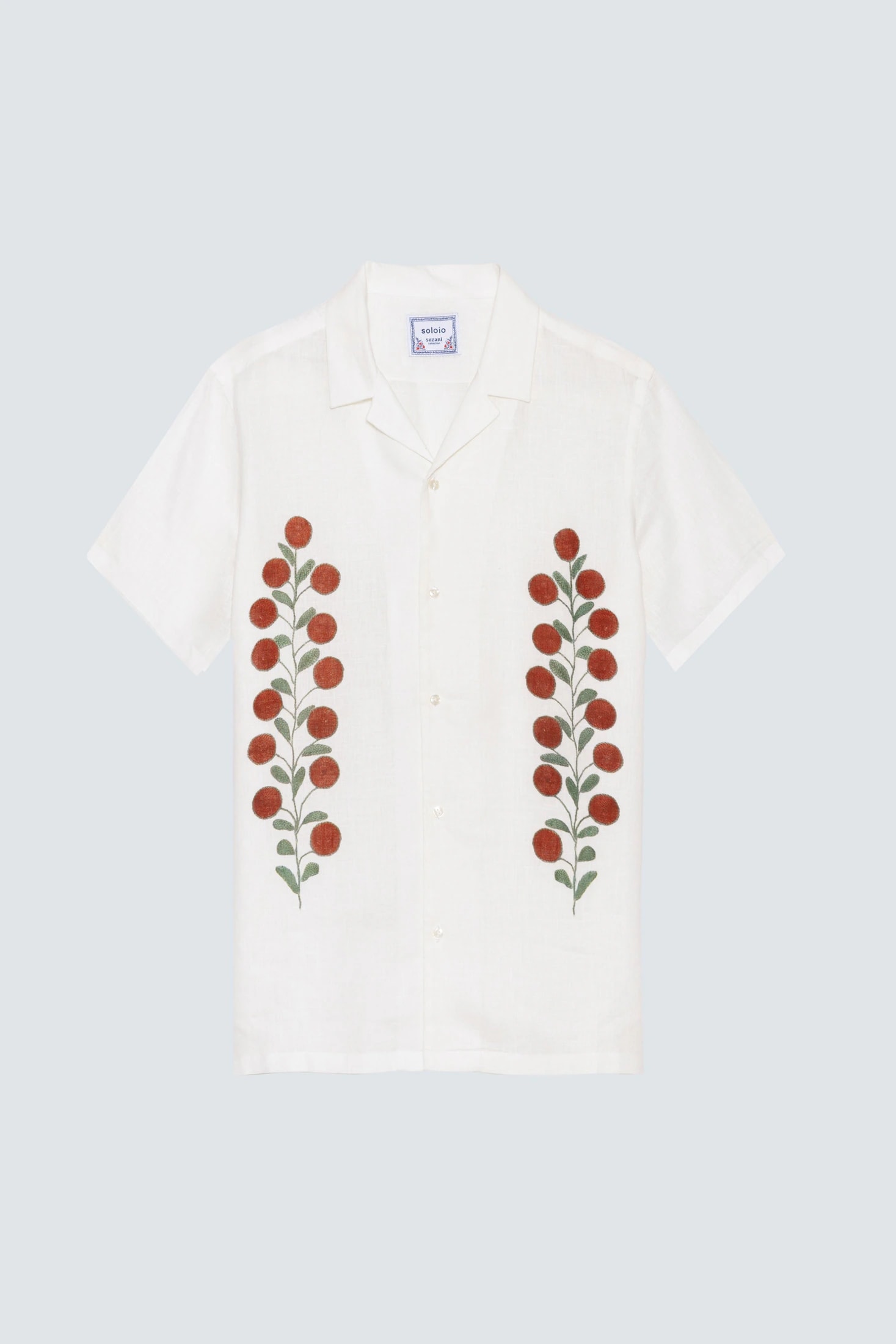 Men's linen shirt red mirzo - imagen 1