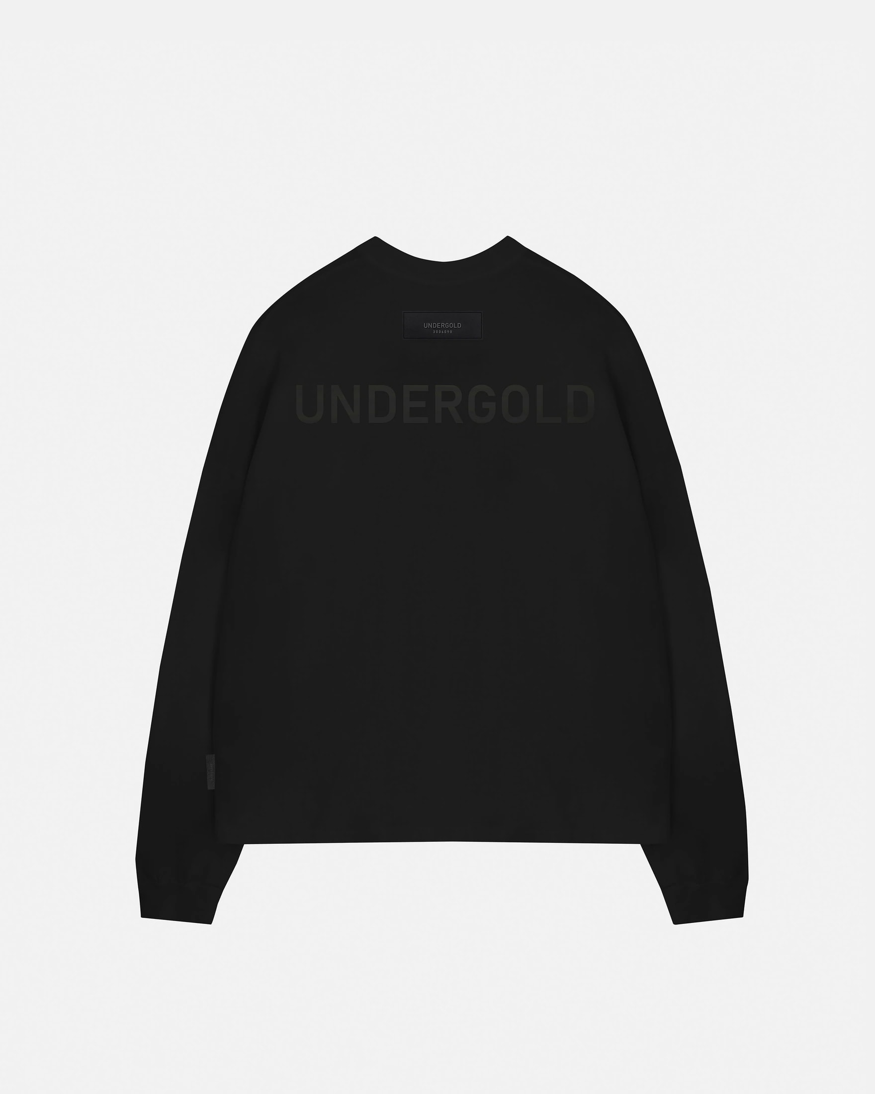 Line Logo Long Sleeve Boxy Fit Tshirt Black - imagen 1