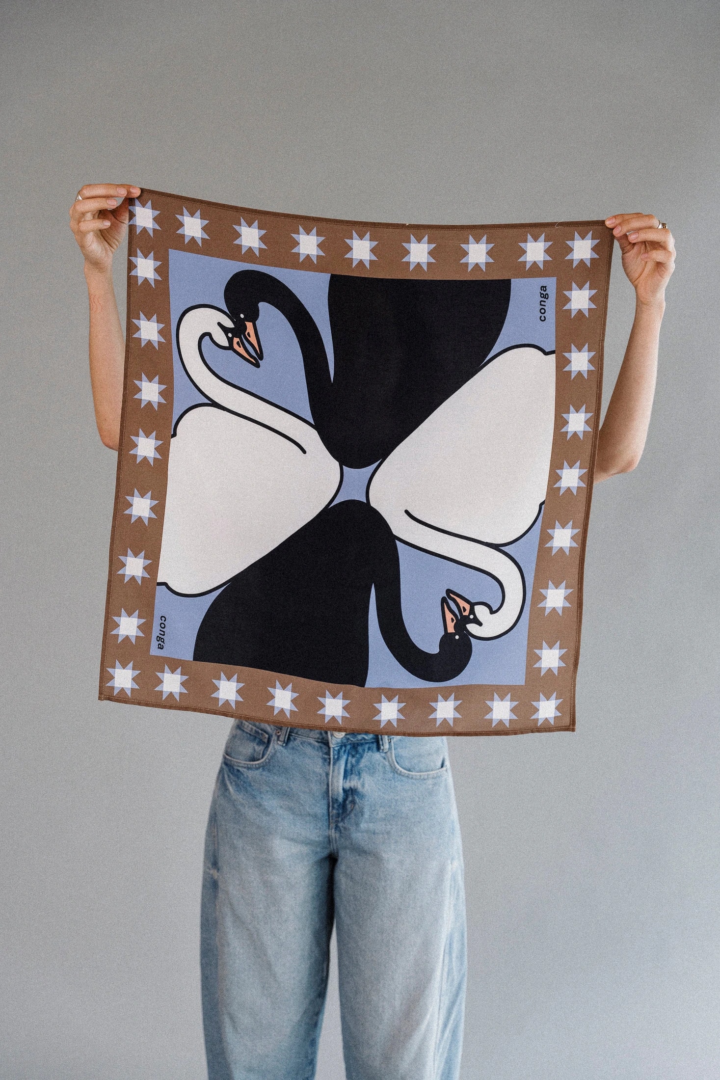 Pashmina CISNES ENAMORADOS - imagen 1