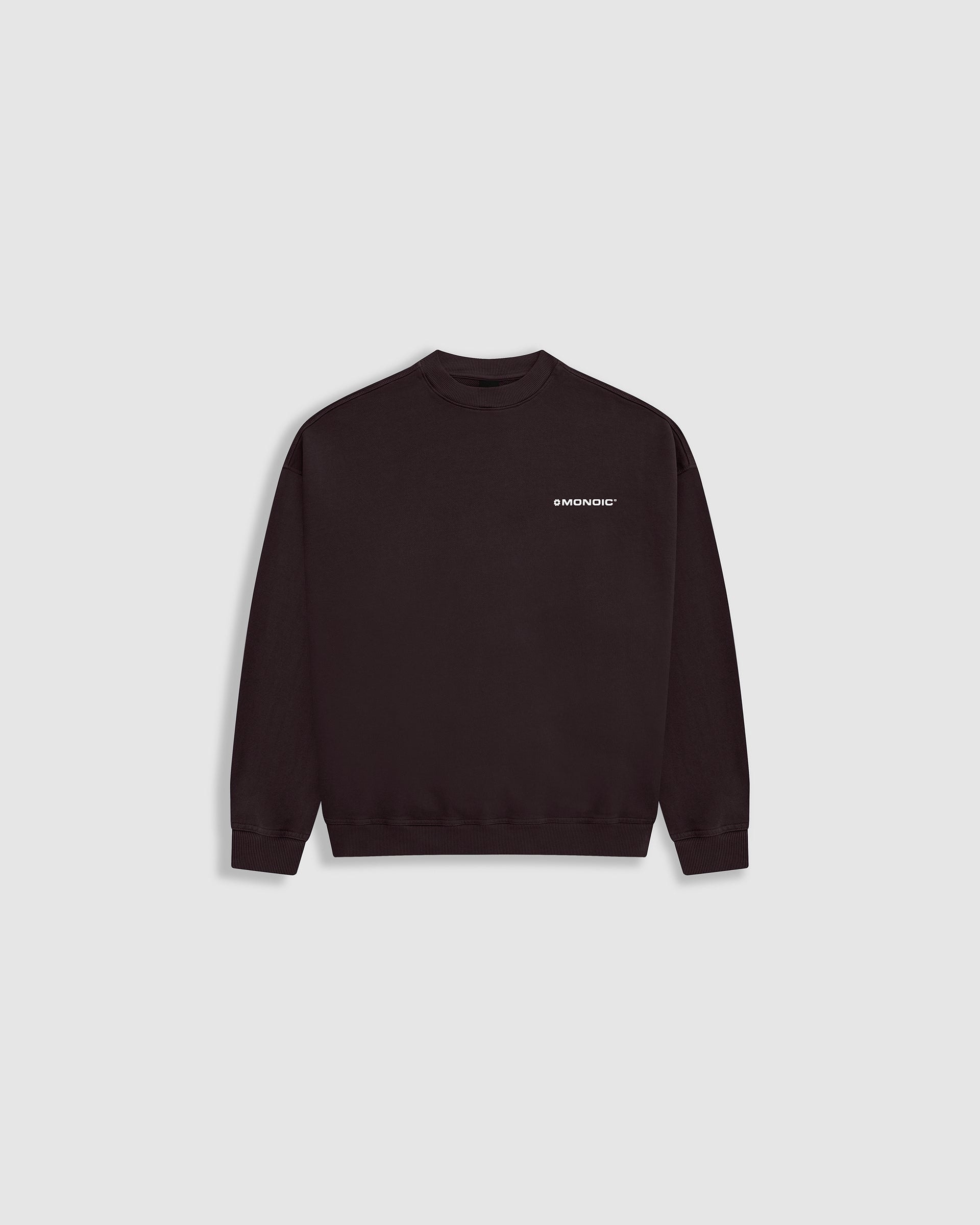 Crewneck Oversized Básico V4 - Café Chocolate - imagen 1