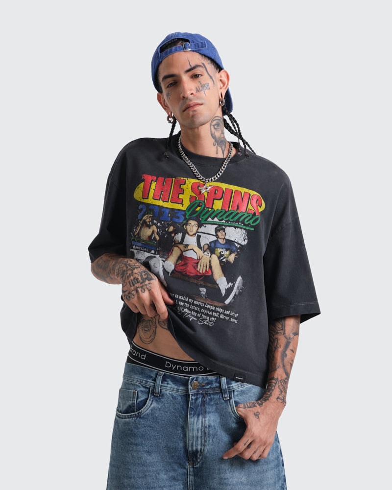 Camiseta Gris Boxy The Spins - imagen 1