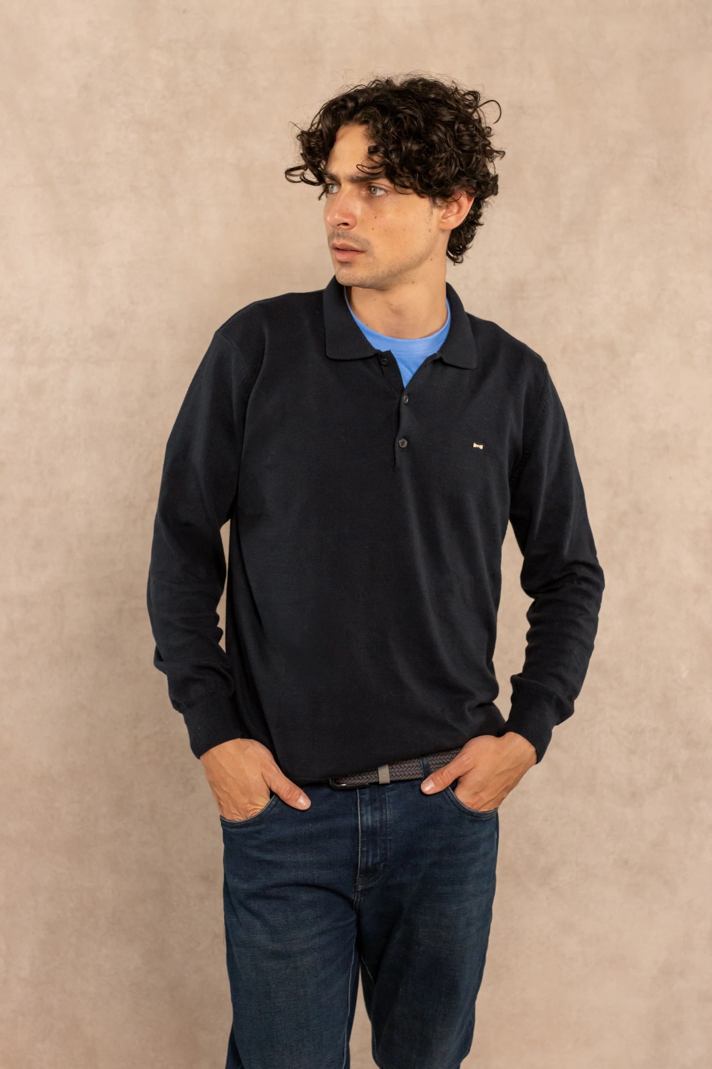 Polo Tejido Manga Larga Midnight - imagen 1