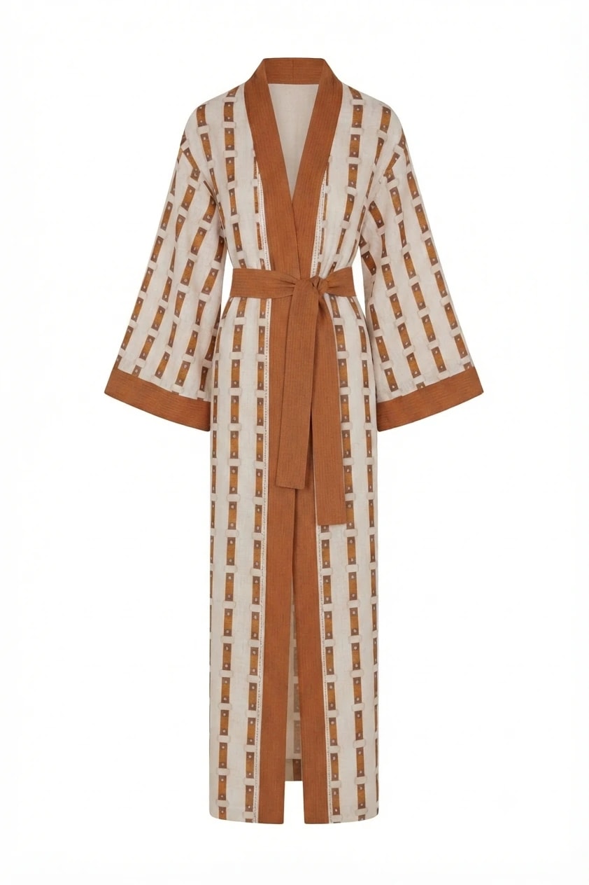 Rafaela Linen Kaftan / Horse Reins Exclusivo* - imagen 1