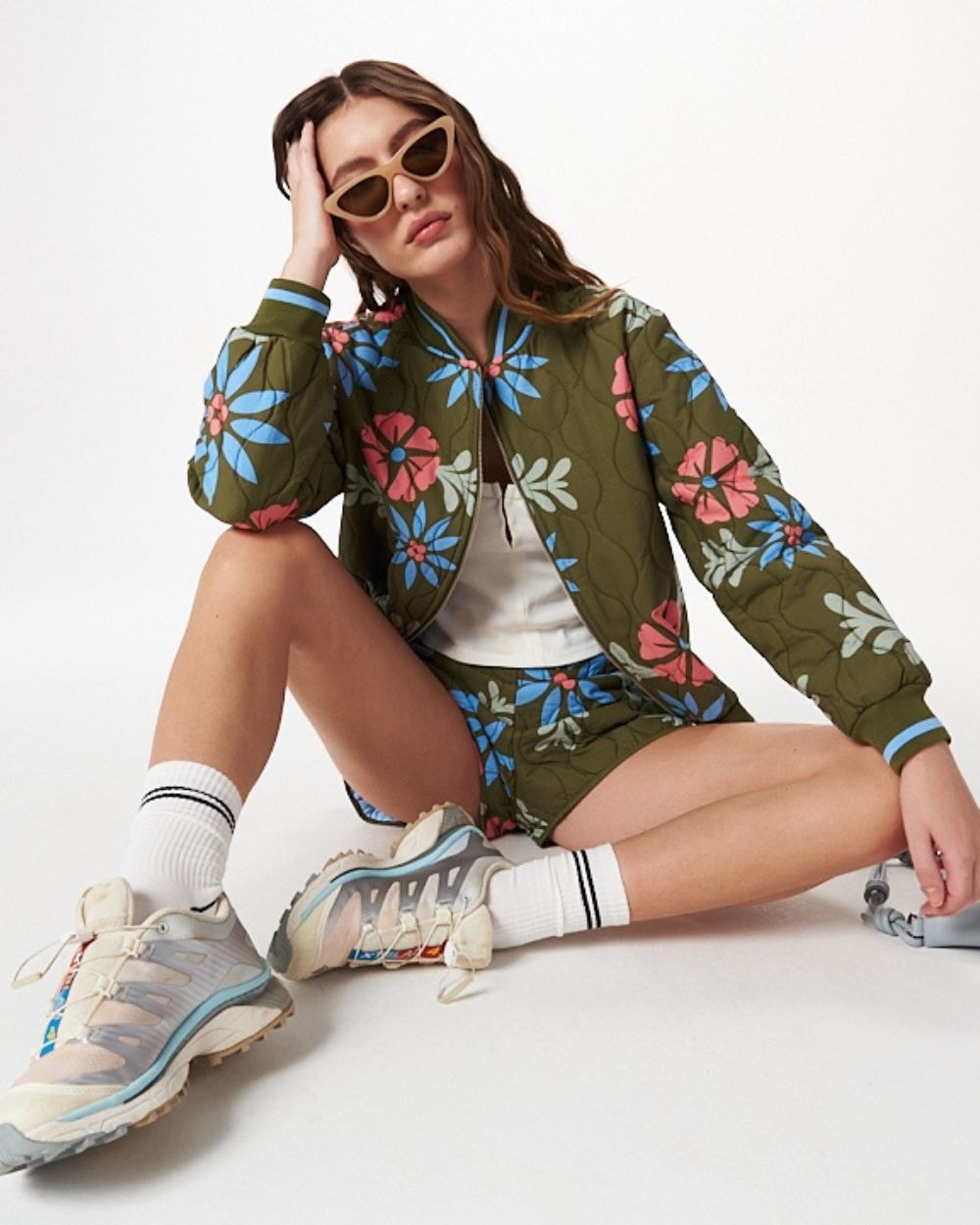 FLORAL QUILTED JACKET - imagen 1