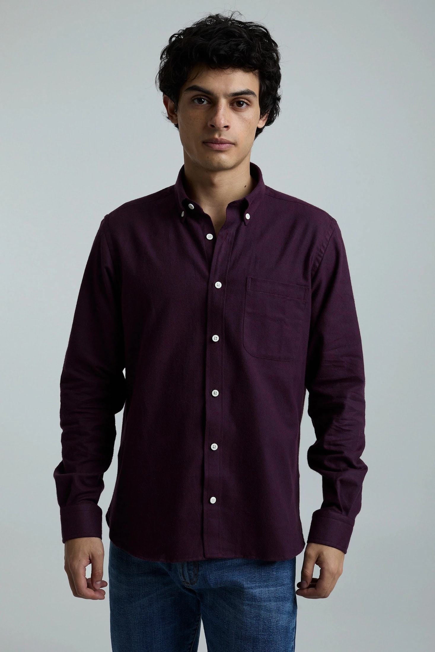 Camisa twill vinotinto - imagen 1