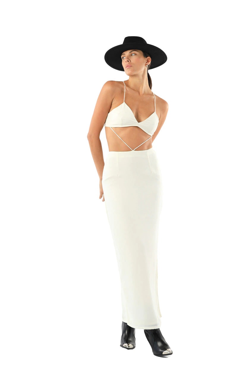 VESTIDO STRAP WHITE - imagen 1