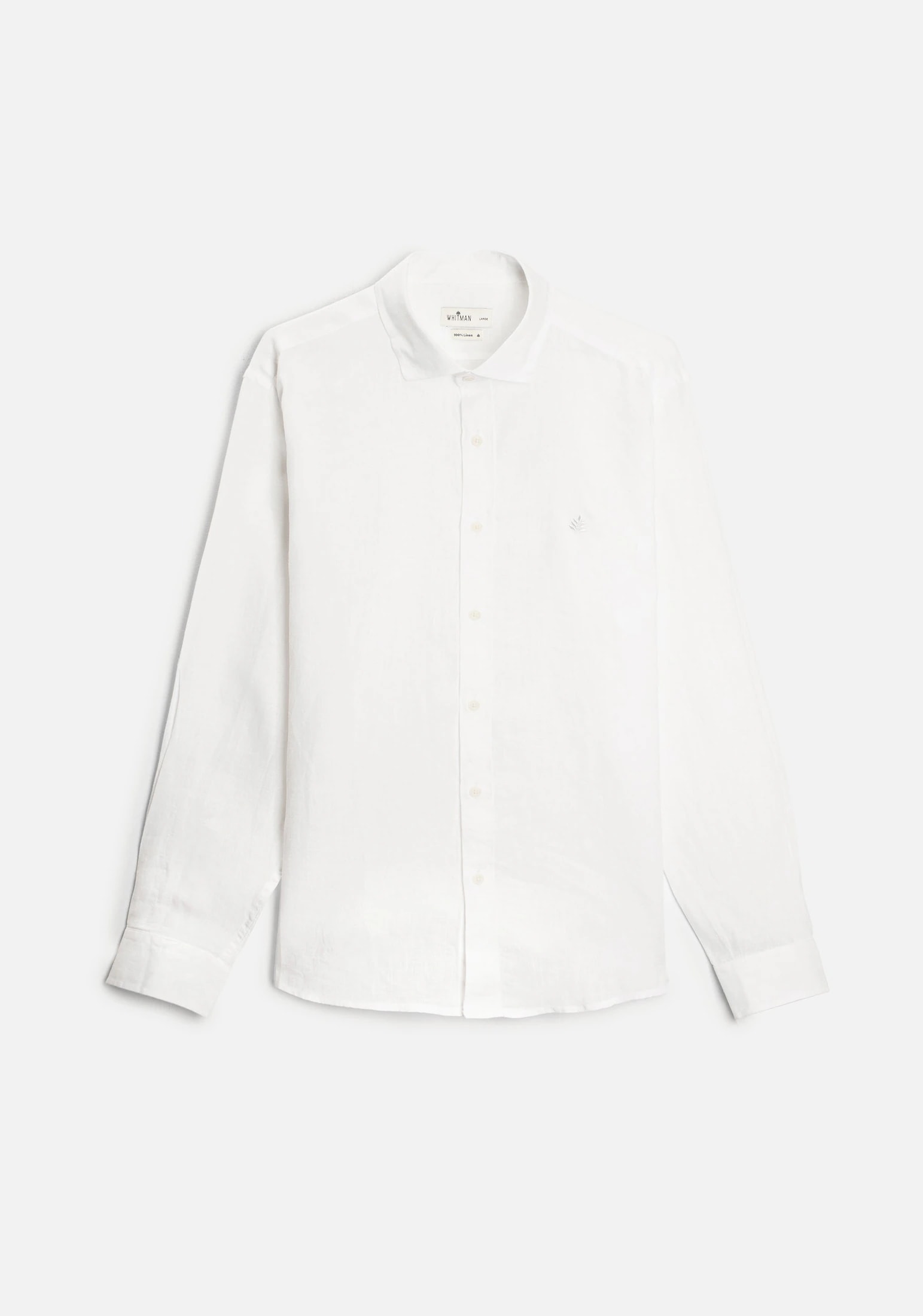 Camisa H Lino Unicolor L-Atn Blanco - imagen 1