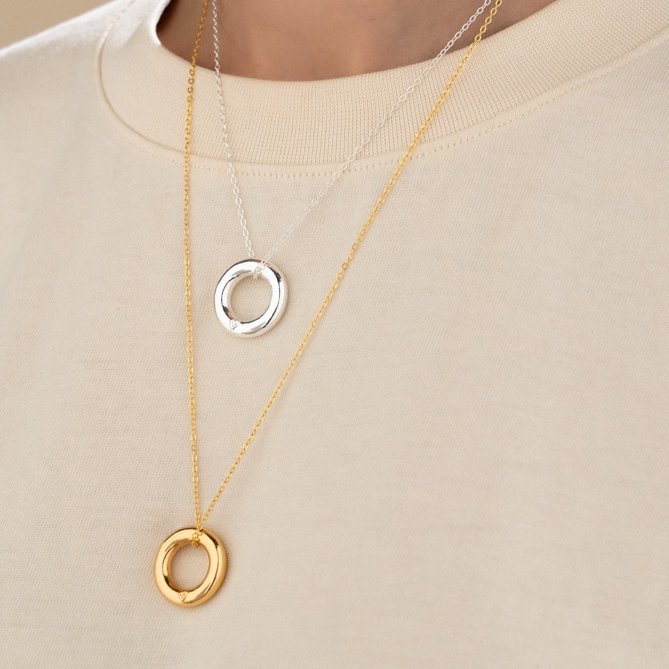Set Collar + Aretes Circulos - imagen 1