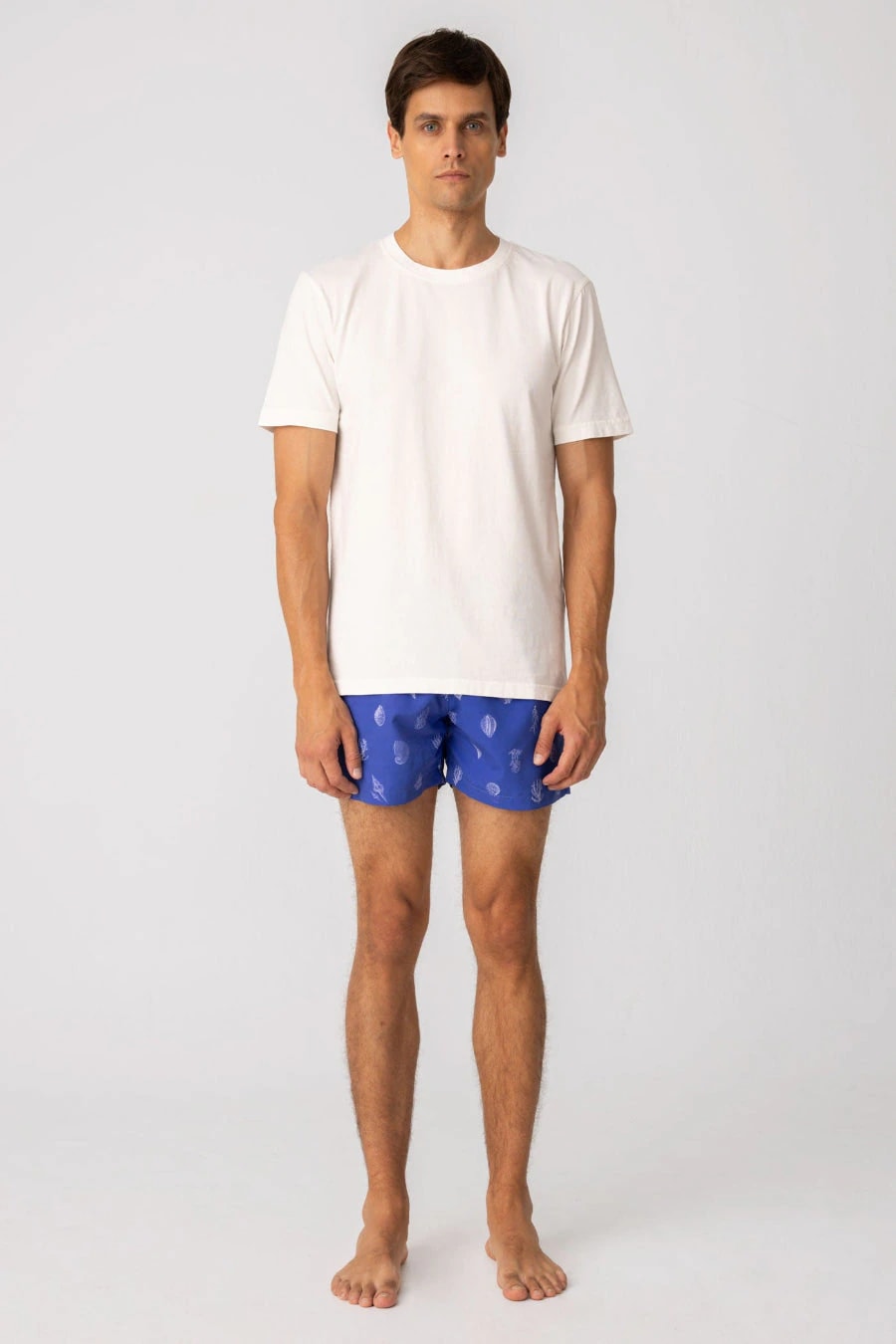 Men's cotton t-shirt white albatros - imagen 1
