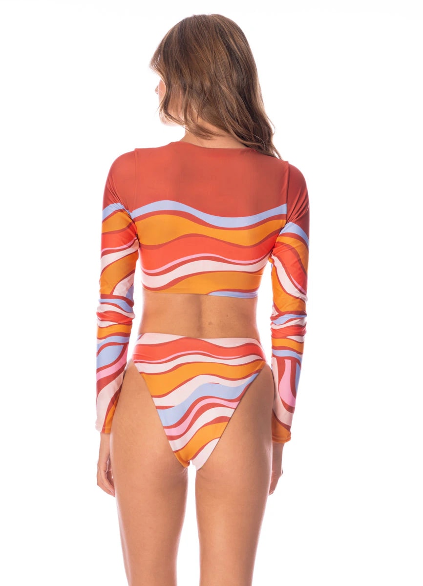 Maaji Swizzle Blossom Yuki High Rise Thin Side Bikini Bottom - imagen 1