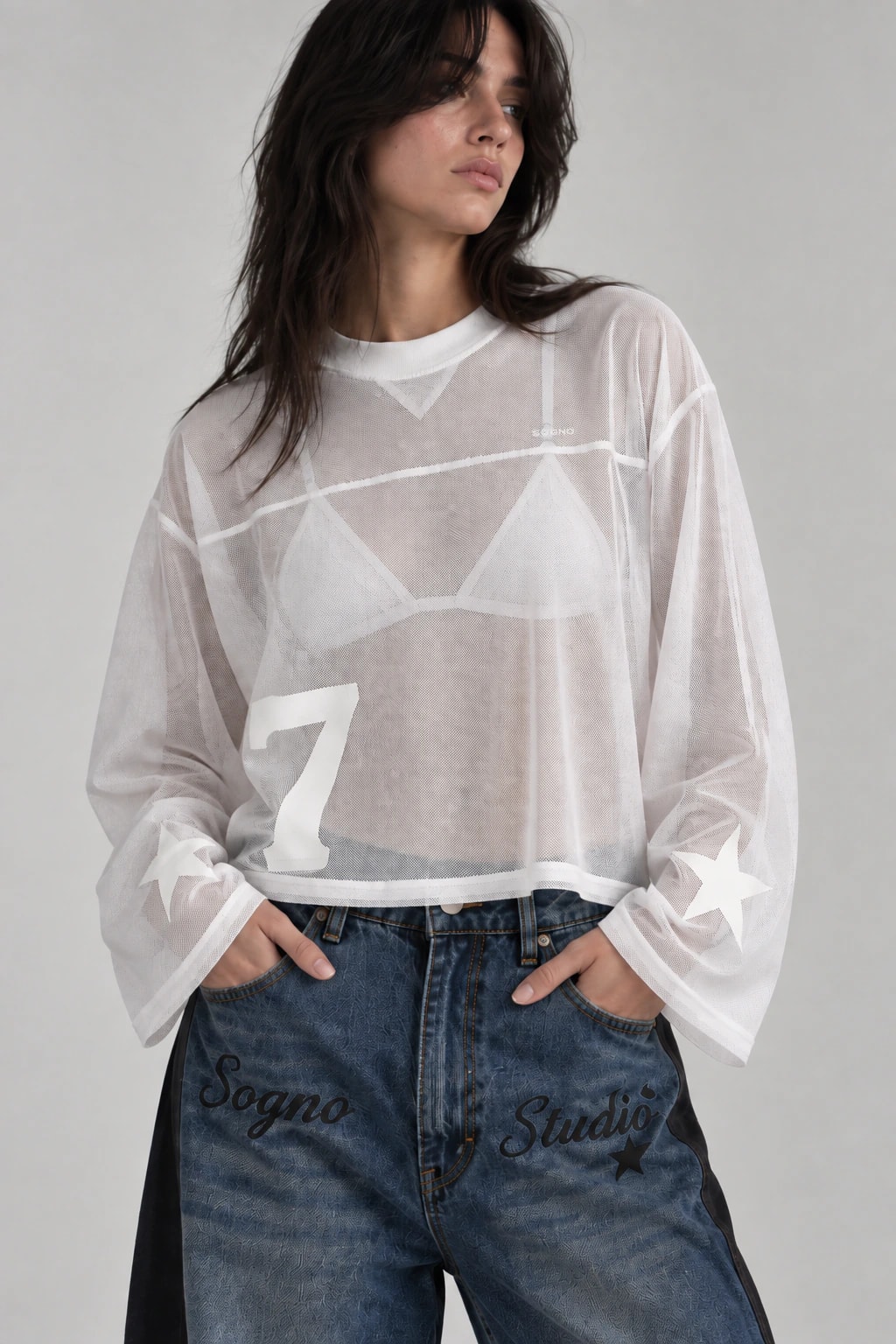 Buzo Malla Dama Sogno/Studio Boxy- Blanco - imagen 1