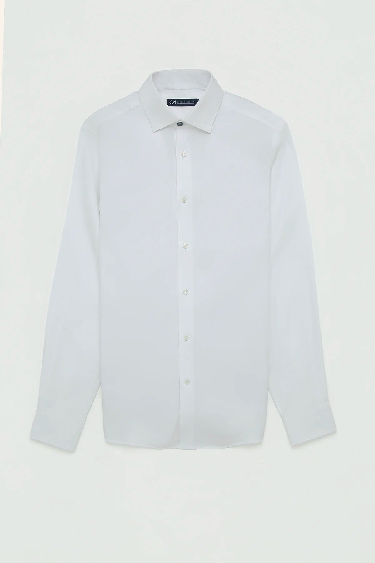 Camisa Sarga Algodón Blanco - imagen 1