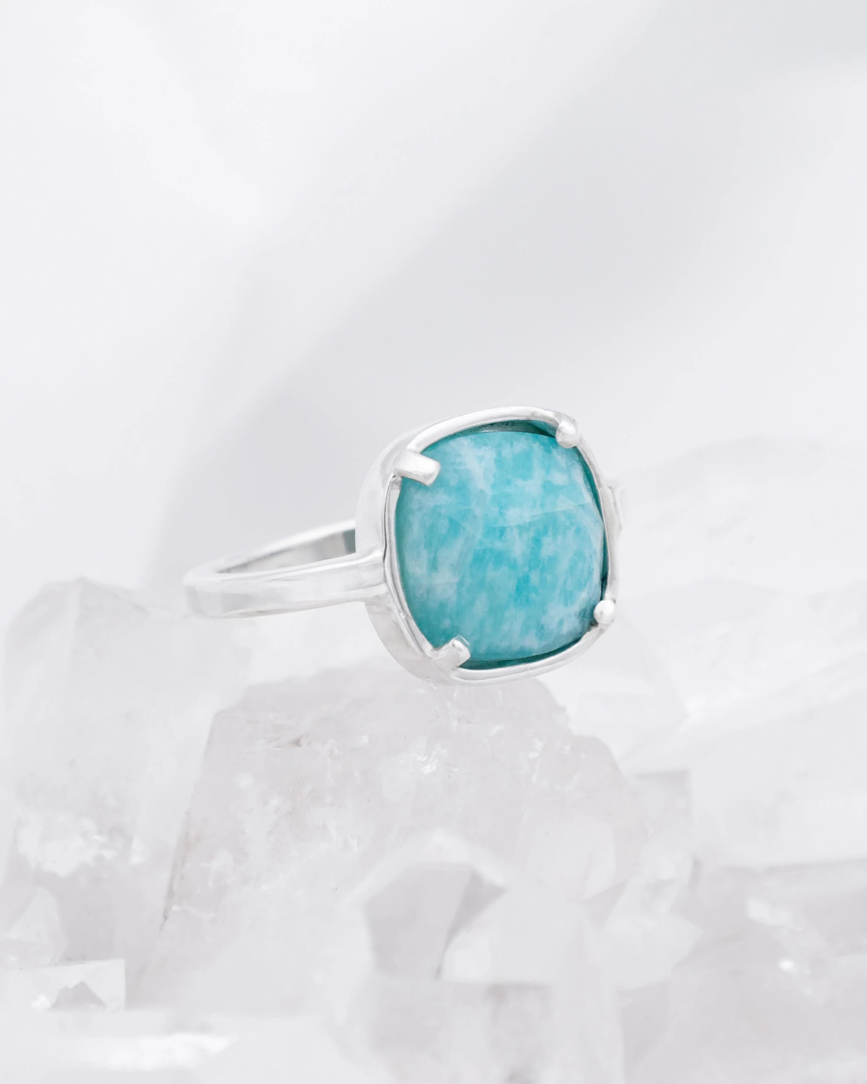 Anillo Amazonita Cuadrado - imagen 1