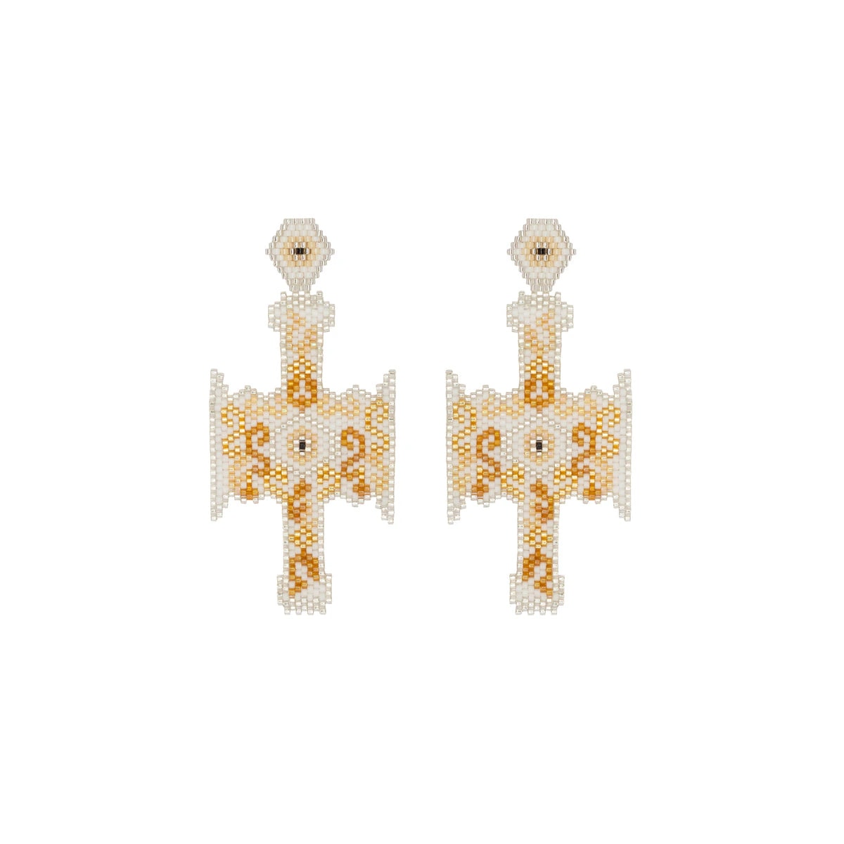 Aretes Cruz Blancas - imagen 1