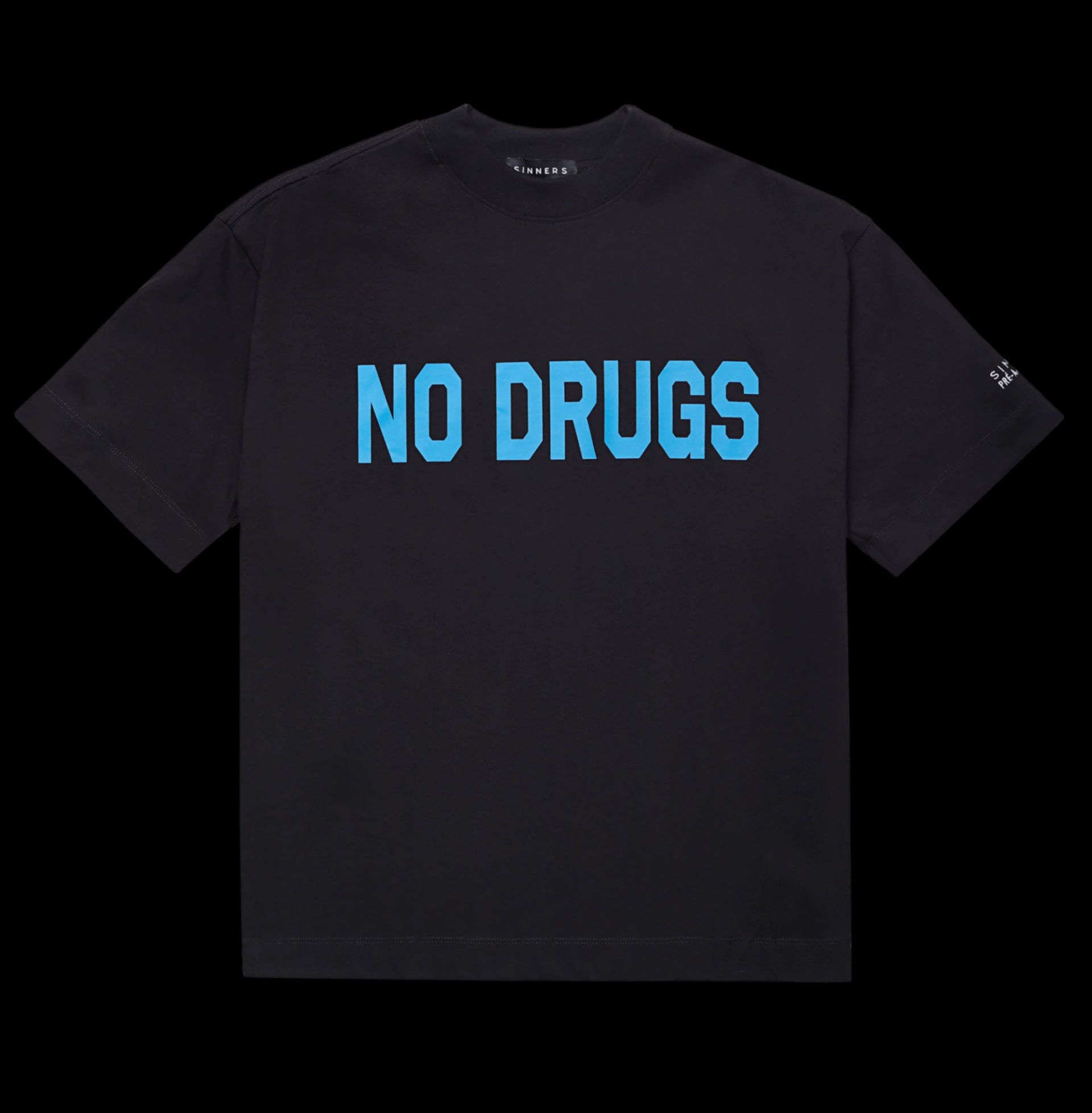 NO DRUGS BLACK T-SHIRT - imagen 1