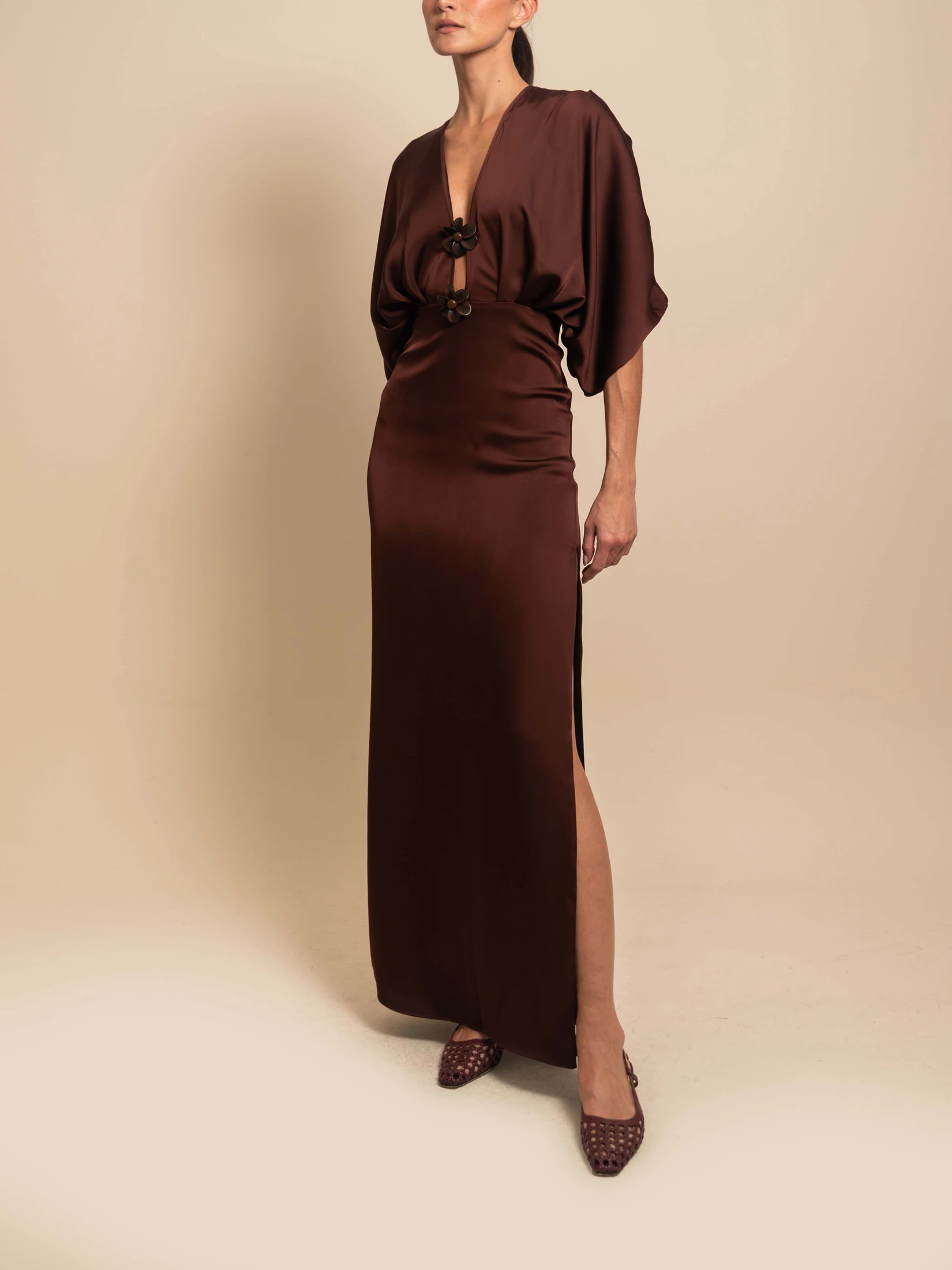 ABBEY DRESS ESPRESSO - imagen 1