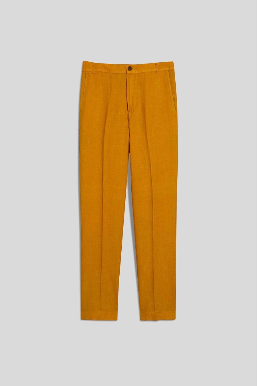 Men's linen pants mustard donato - imagen 1