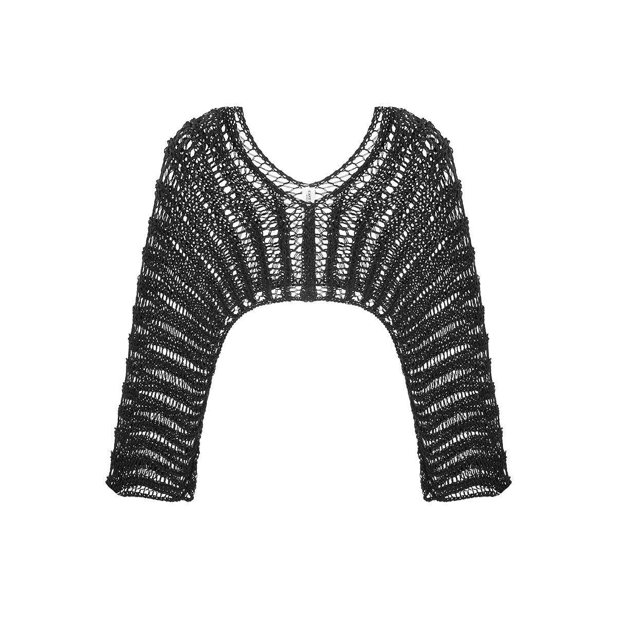 Crochet Cover Up - Black - imagen 1