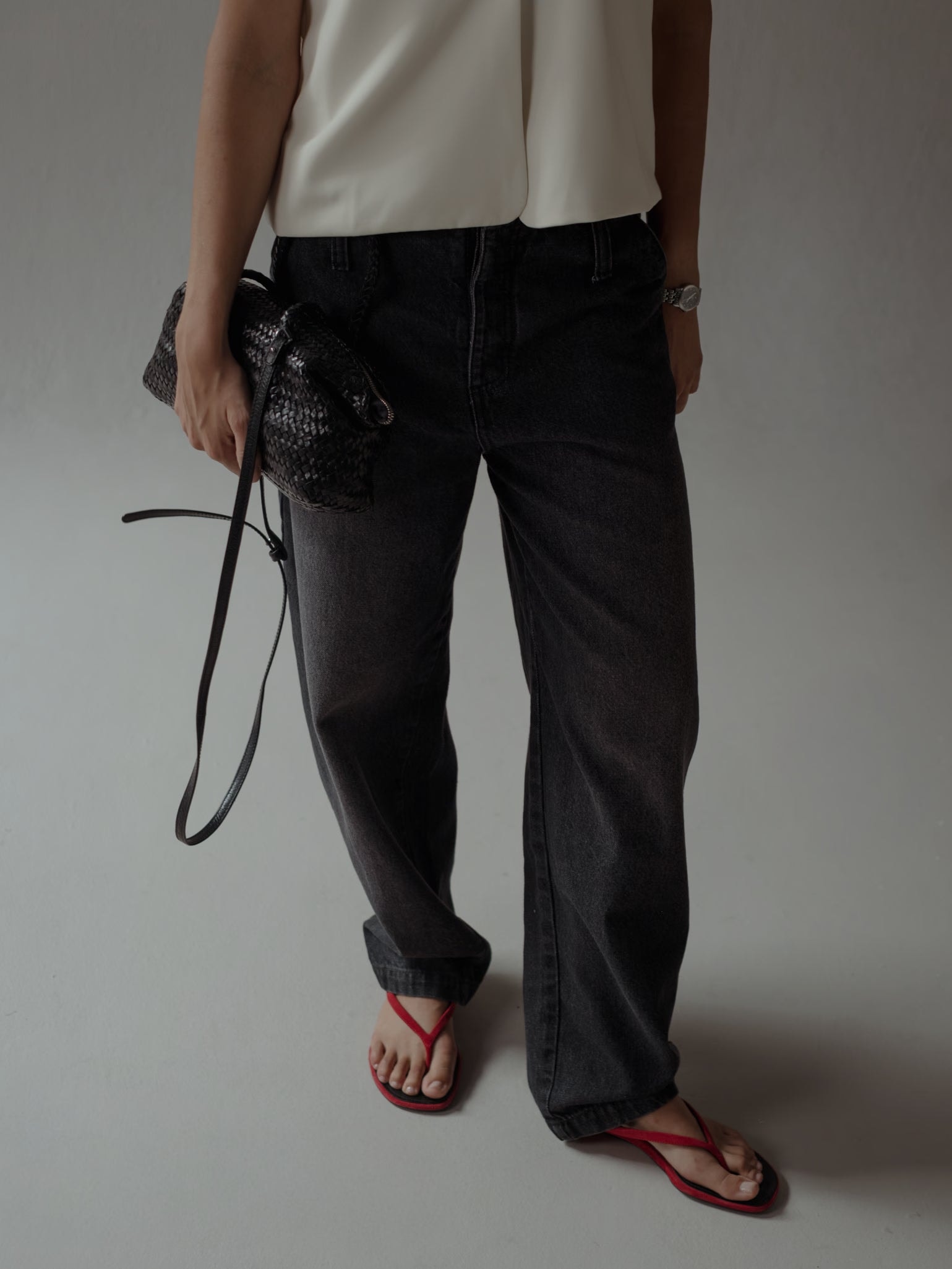 SARTORIAL BARREL JEAN - BLACK PEPPER - imagen 1