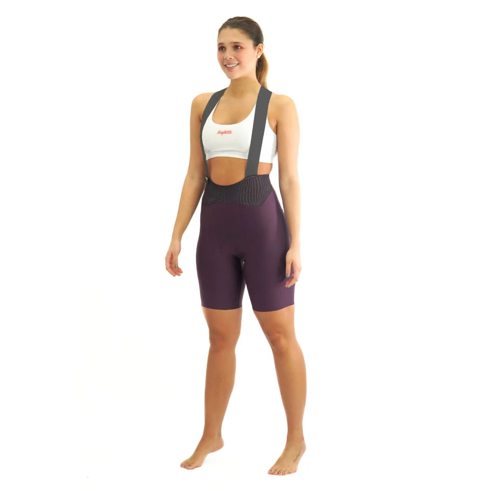 PANTALONETA CICLISMO TOSCANA 2.0 VINO PARA MUJER - imagen 1