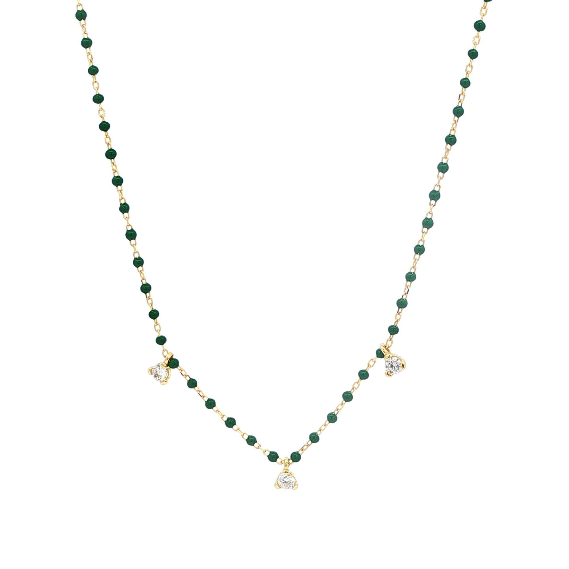 Trio Shinny Green Necklace - imagen 1