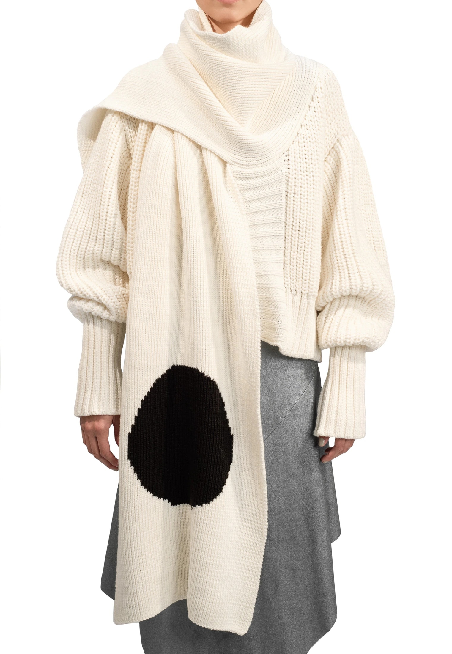MOON ECLIPSE SCARF SWEATER - imagen 1