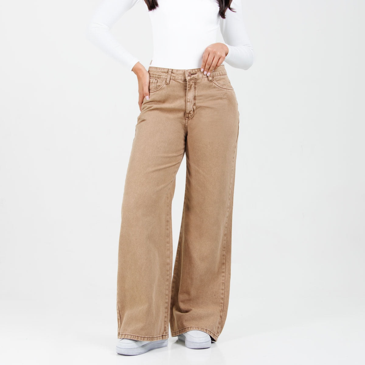 Jean Wide Leg Camel Ax-3013 Rigido - imagen 1