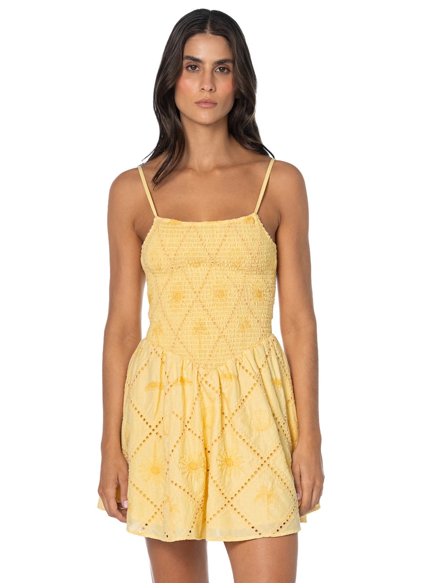 Maaji Signal Yellow Tullip Short Dress - imagen 1