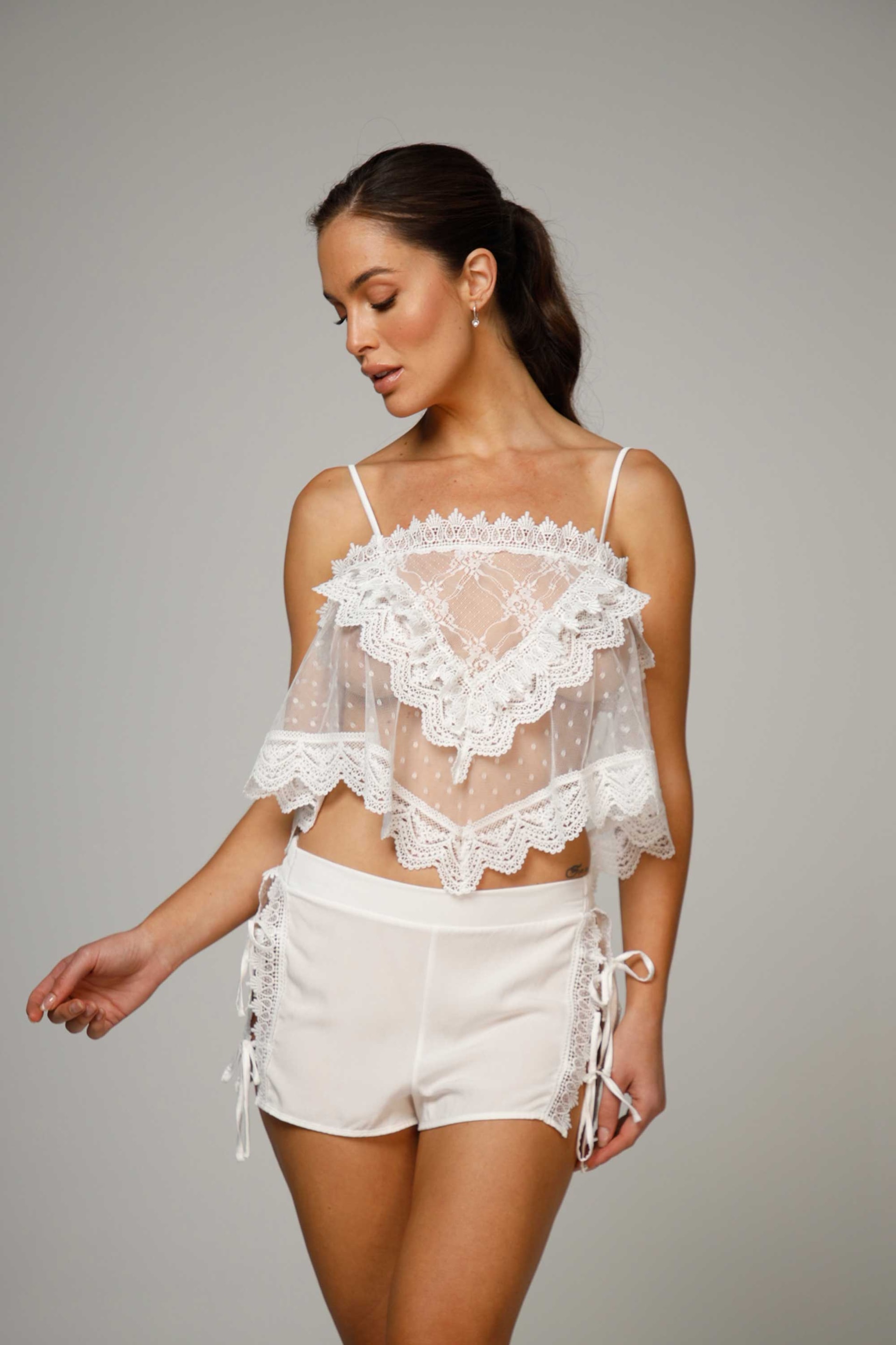 PIJAMA SHORT ELLIPSE ORIGEN CRUDO - imagen 1